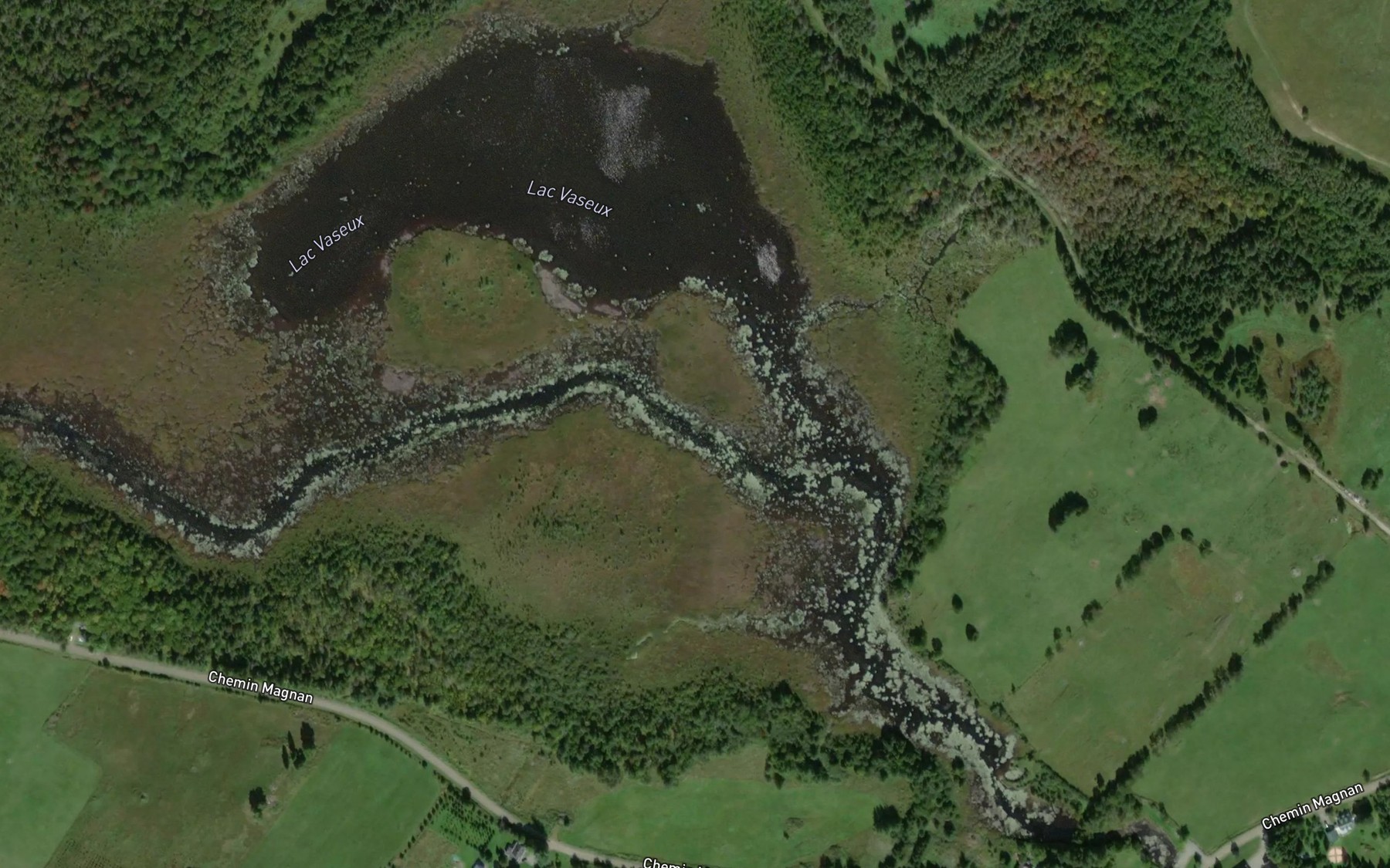 Satellite map of the Lac Vaseux