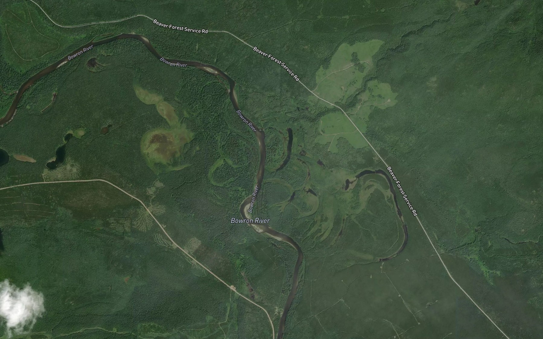 Satellite map of the Tenaskli Creek