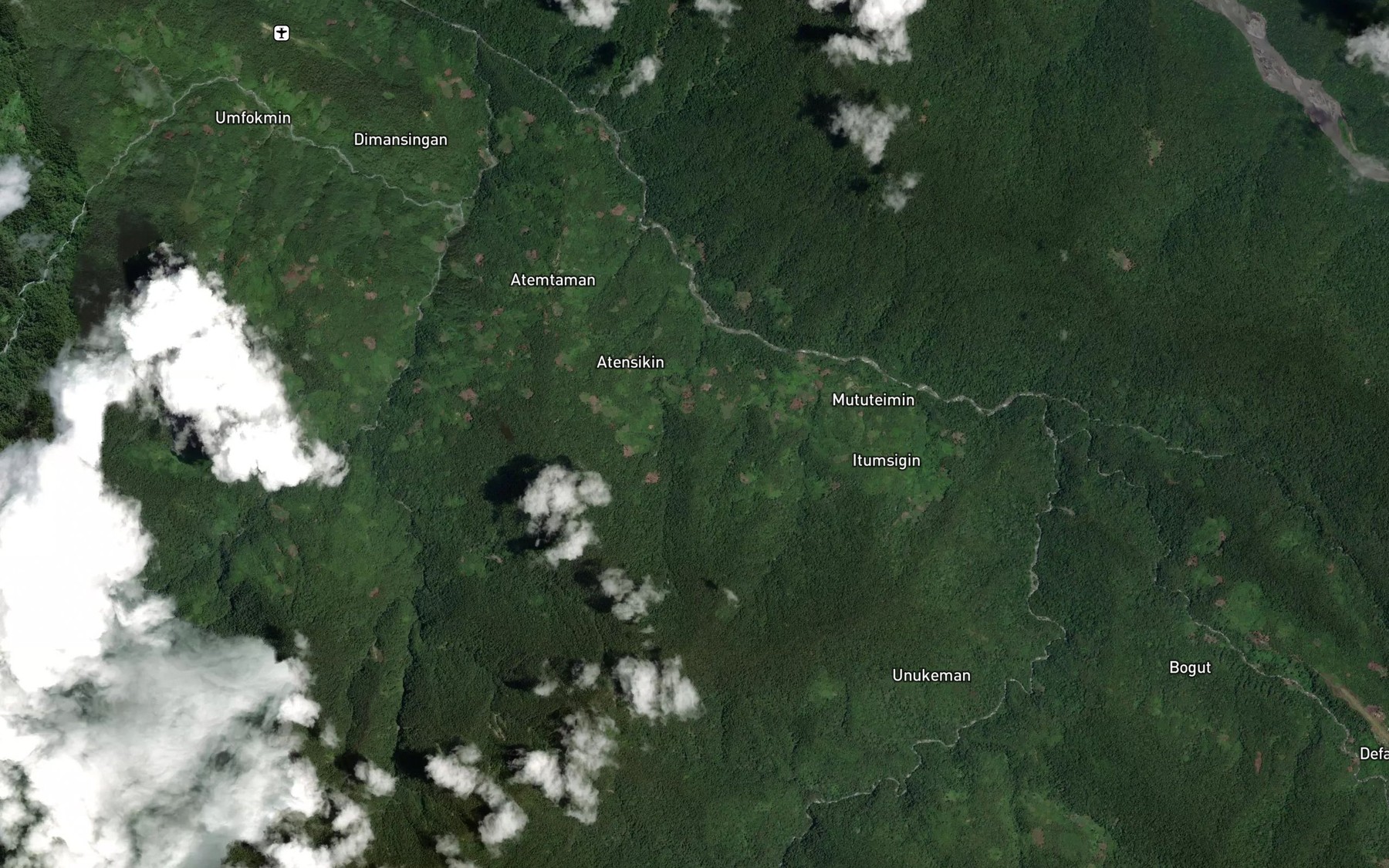 Satellite map of the Nalgum Creek