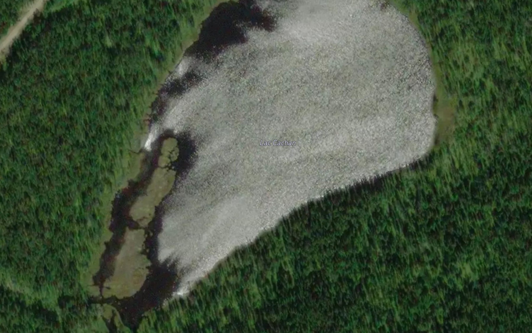 Satellite map of the Lac Cachan