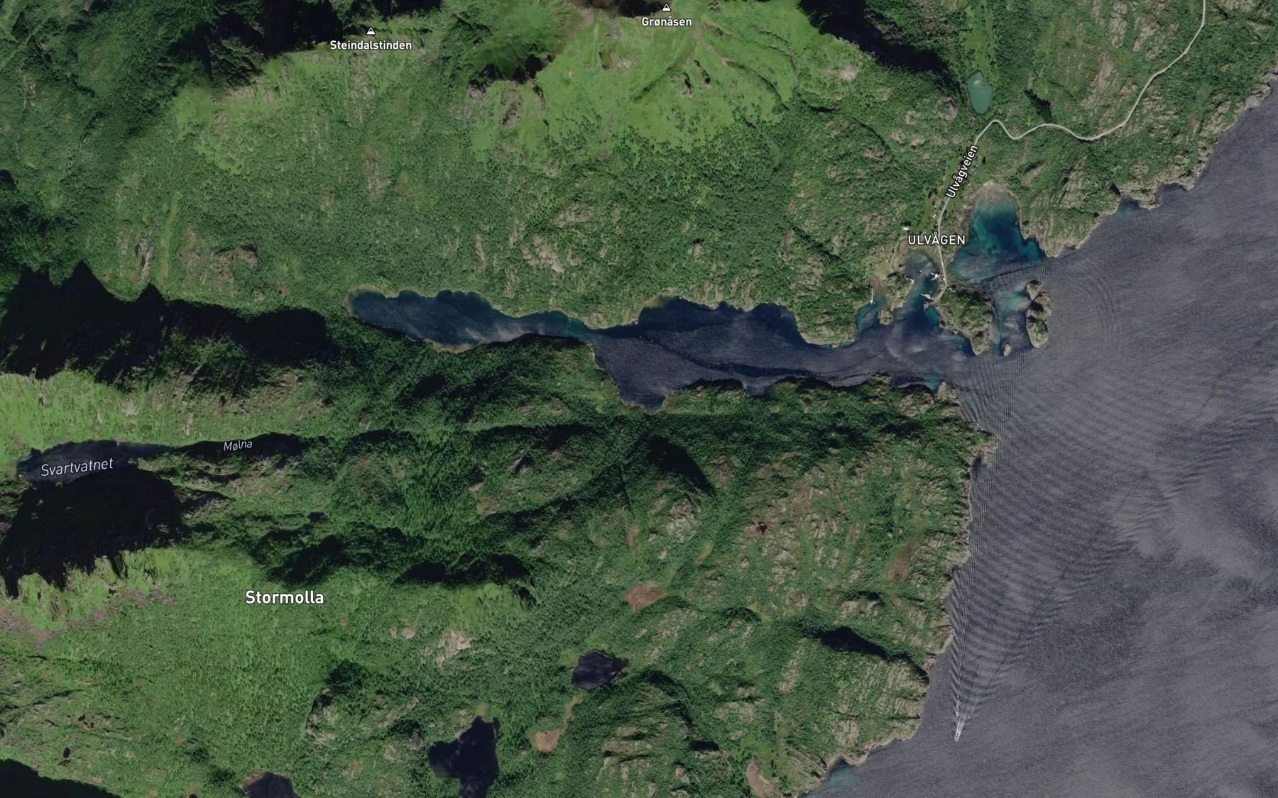 Satellite map of the Hansvika