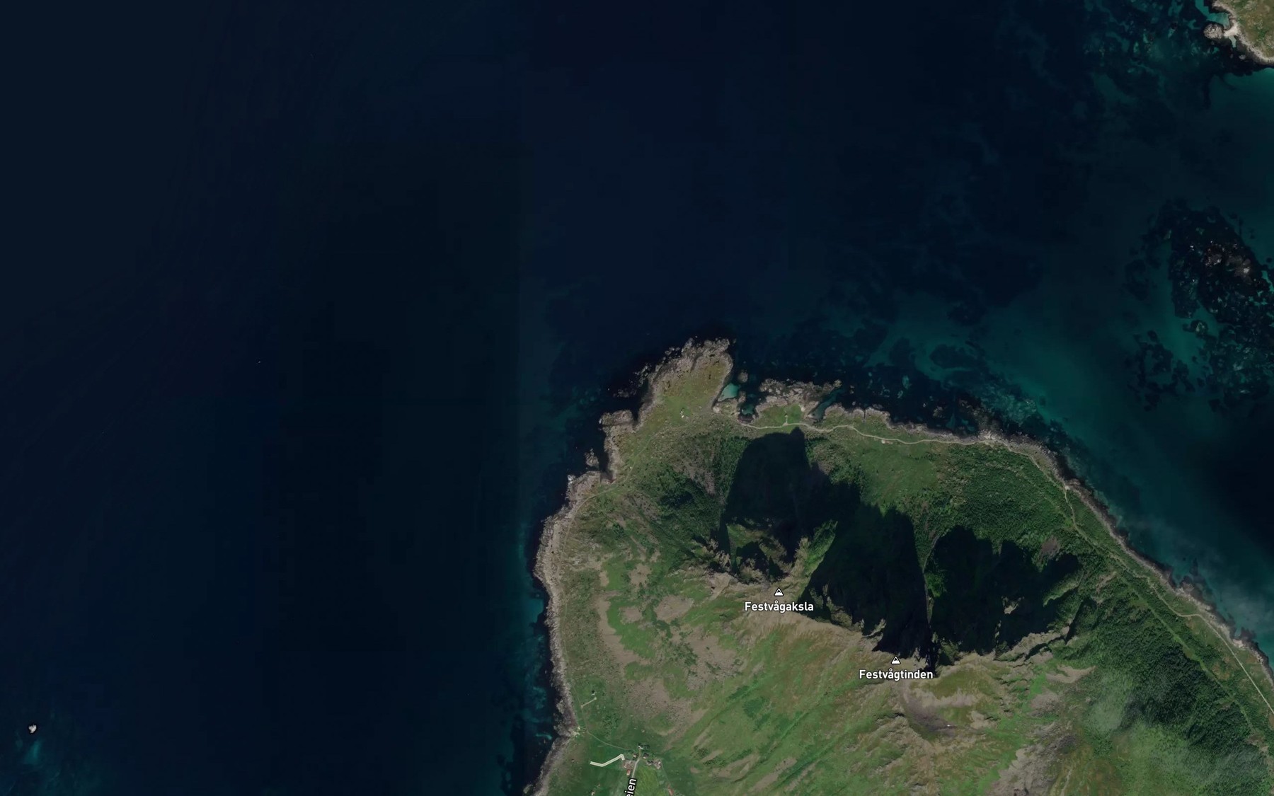 Satellite map of the Breivika