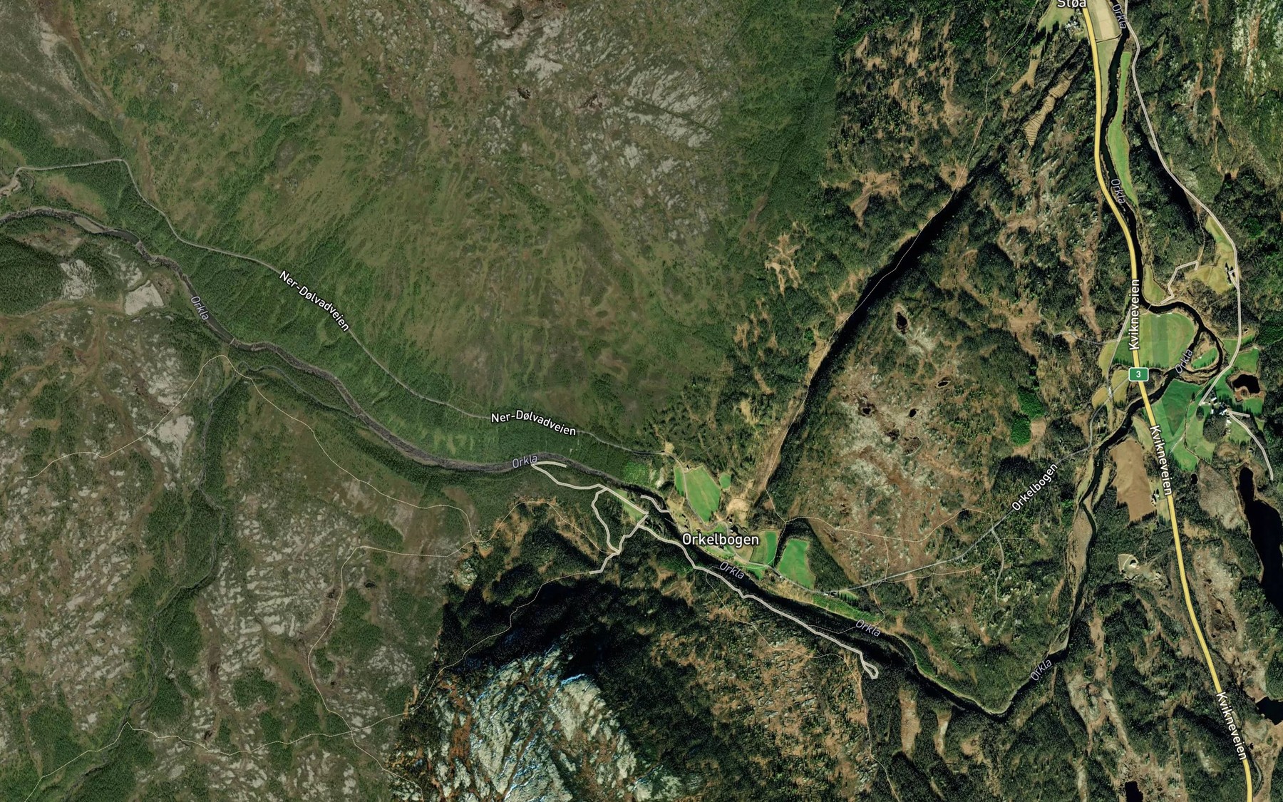 Satellite map of the Lerbekken