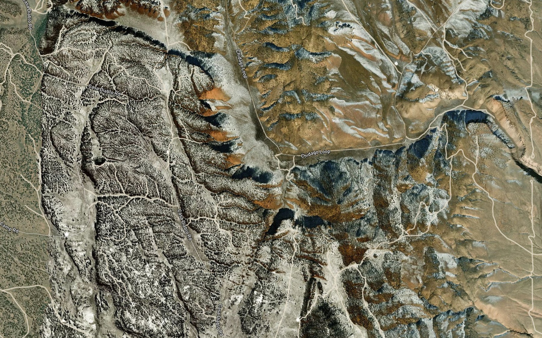 Satellite map of the Antelope Spring
