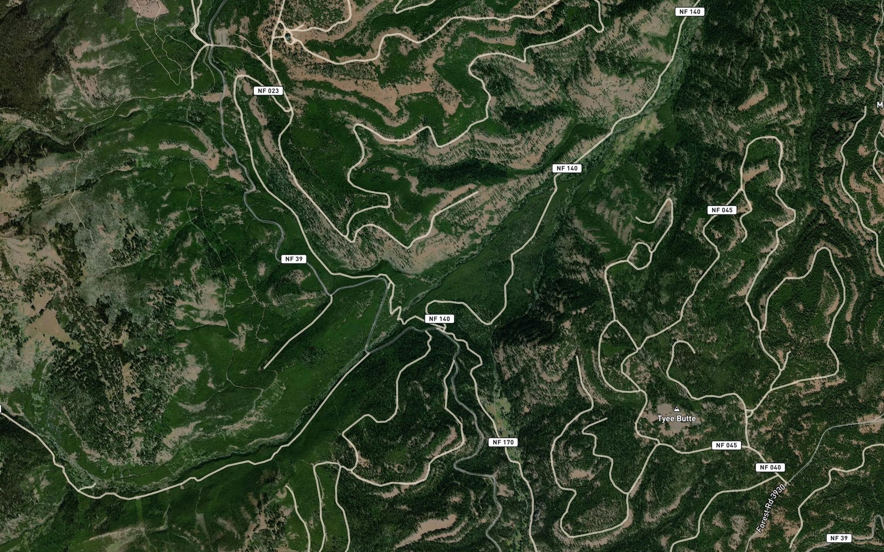 Satellite map of the Salt Creek