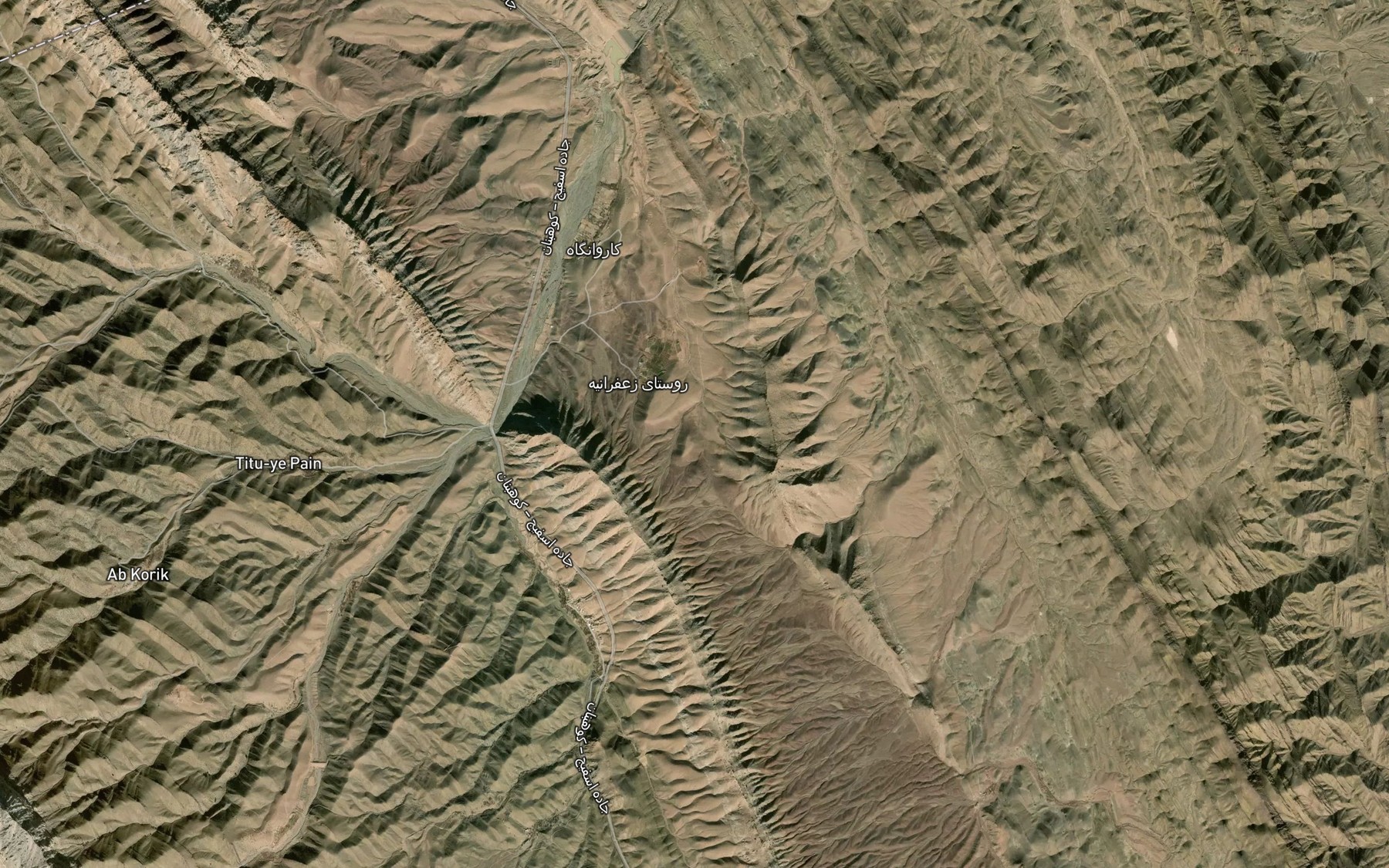 Satellite map of the Cheshmeh-ye Zarchu
