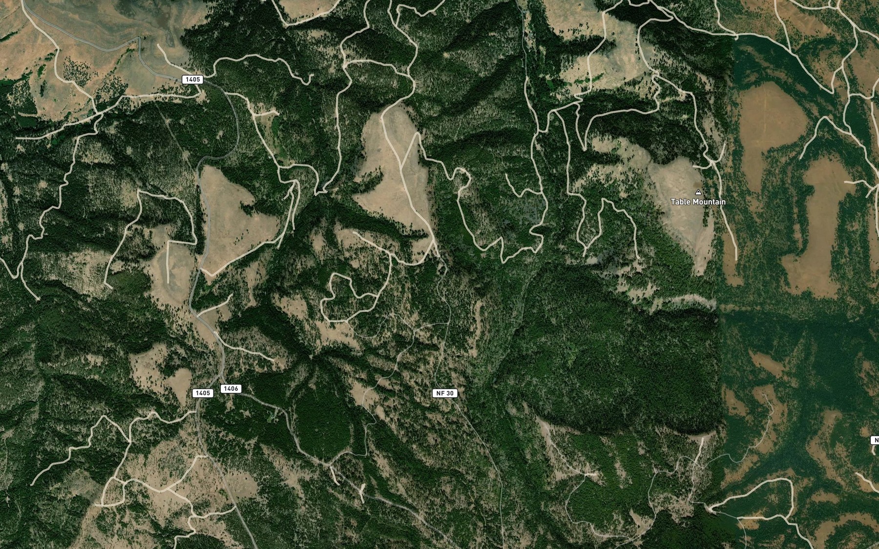 Satellite map of the Bradley Flat Spring