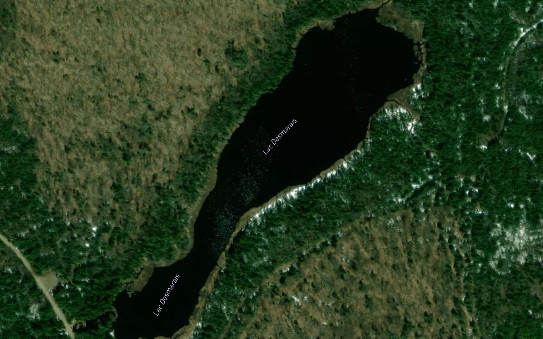 Satellite map of the Lac Desmarais