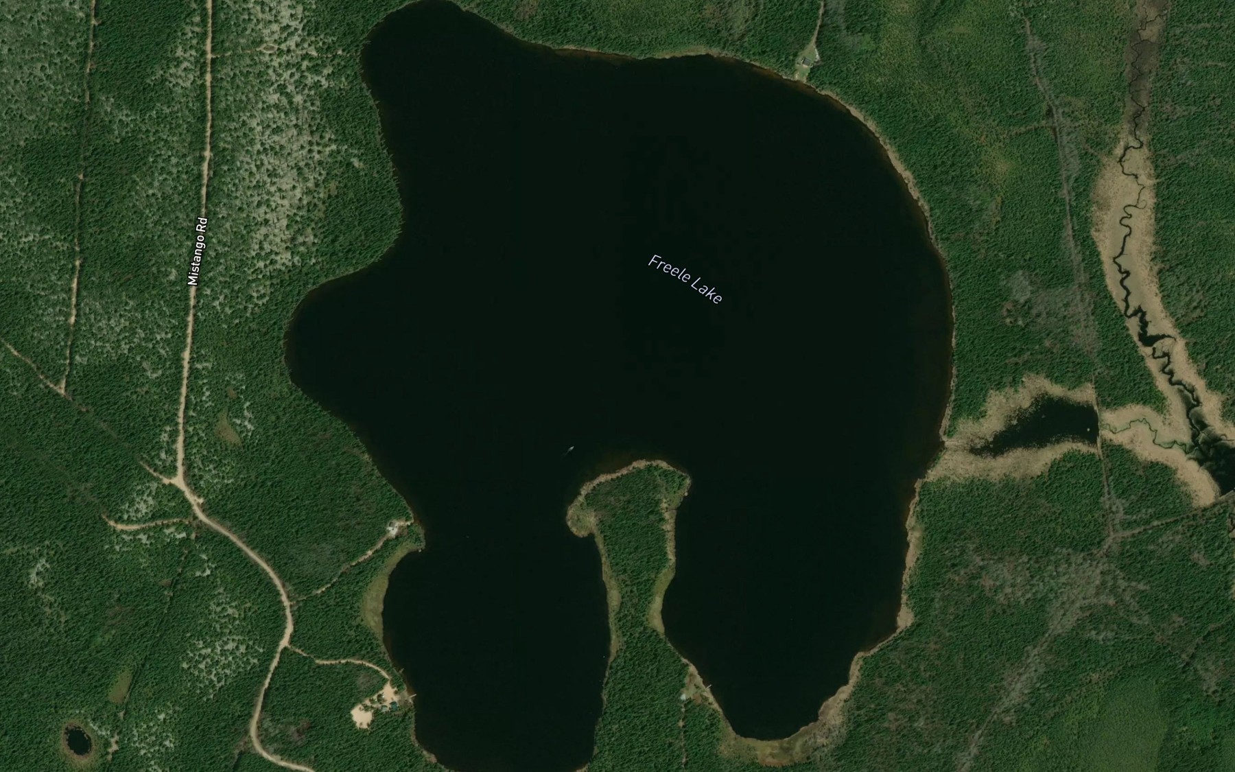 Satellite map of the Freele Lake