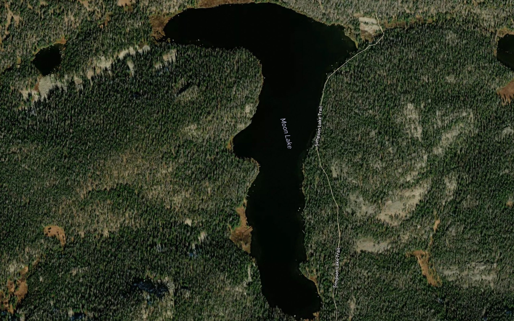Satellite map of the Moon Lake