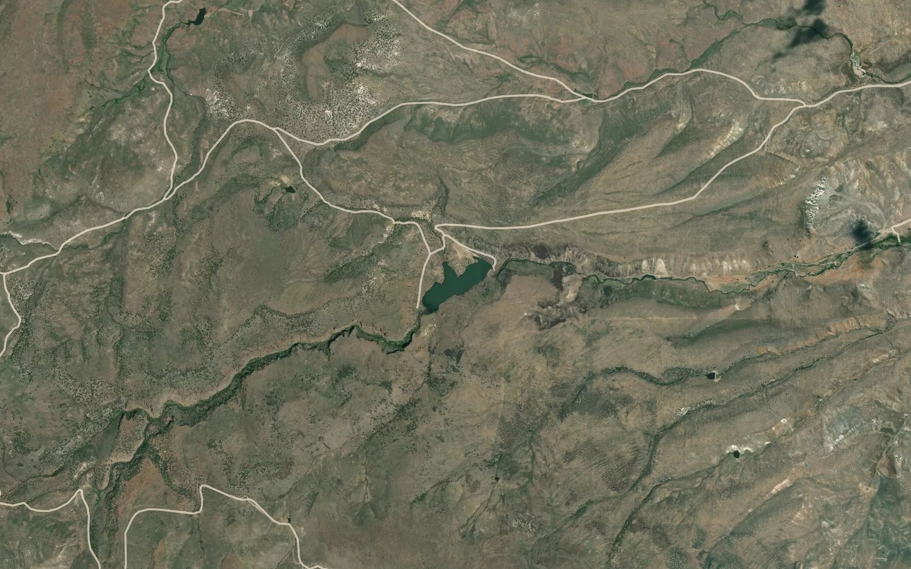 Satellite map of the Zotto Reservoir