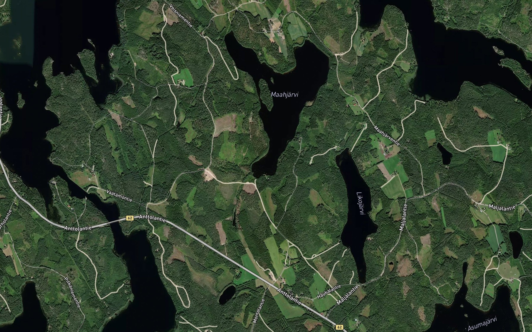 Satellite map of the Hauhalanlahti