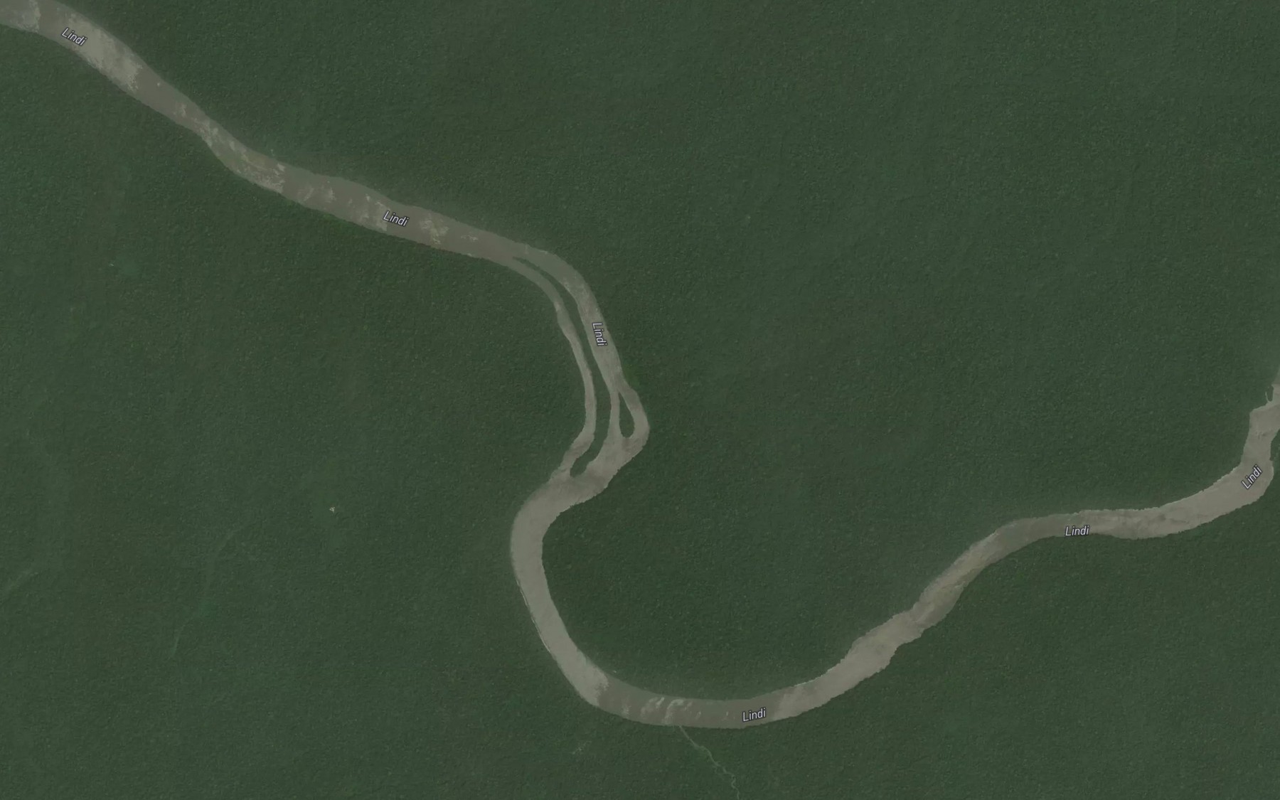 Satellite map of the Manzele