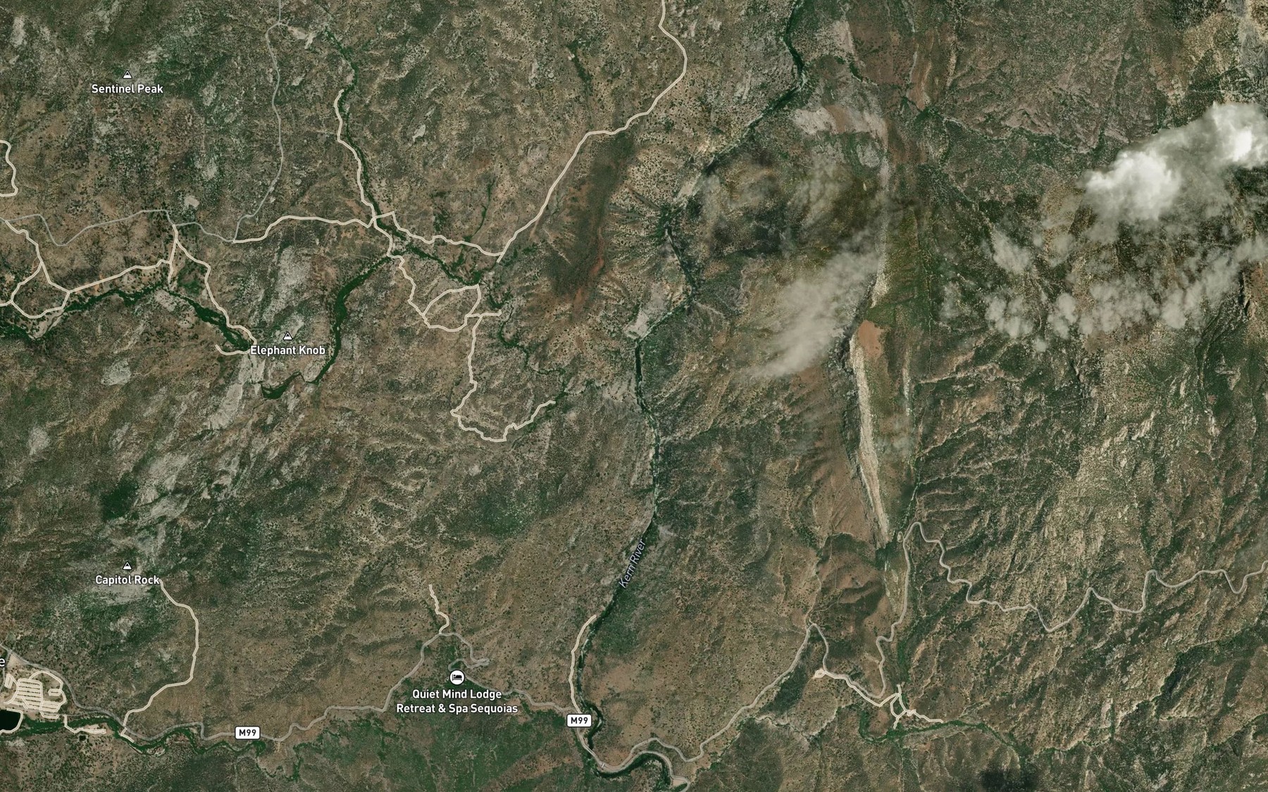 Satellite map of the Dry Meadow Creek
