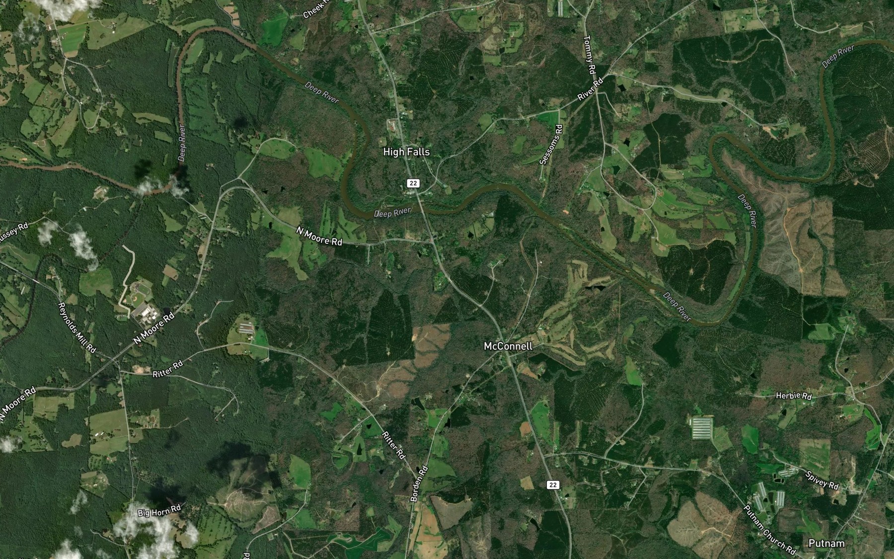Satellite map of the Gold Mine Branch