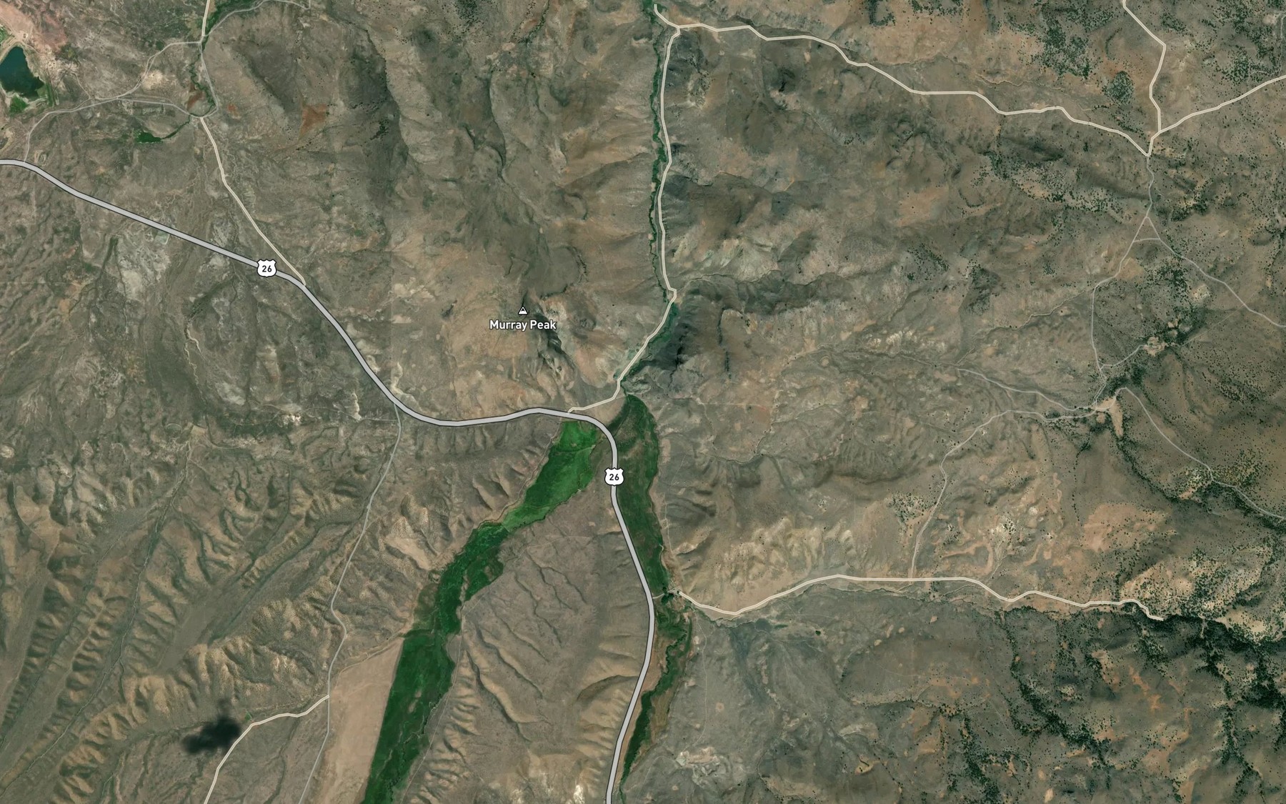 Satellite map of the East Camp Creek