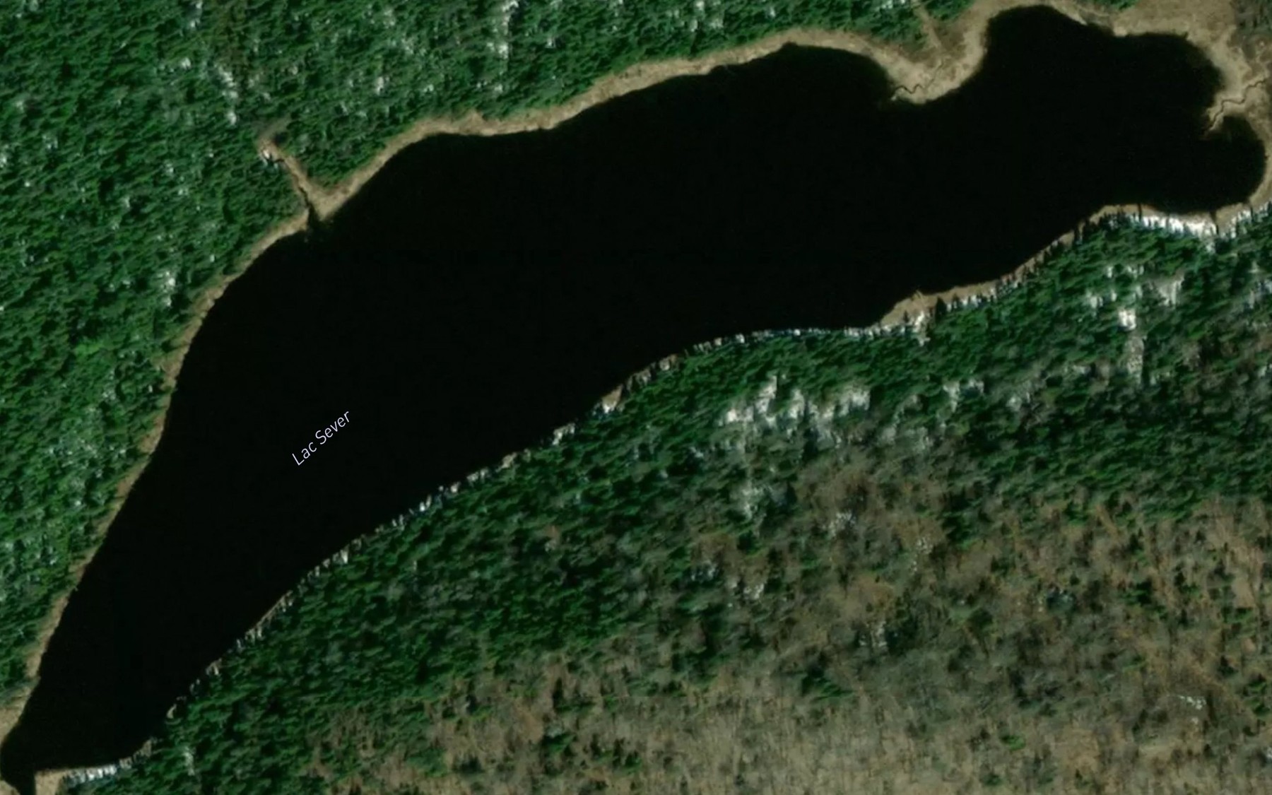 Satellite map of the Lac Sever