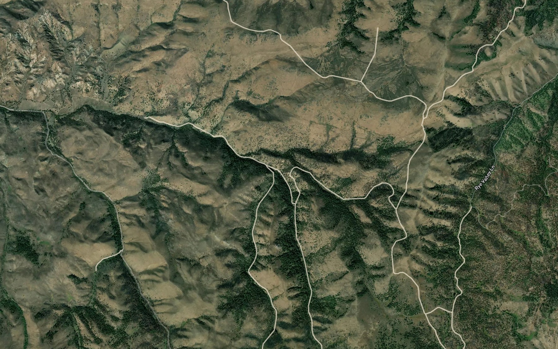 Satellite map of the Pine Creek