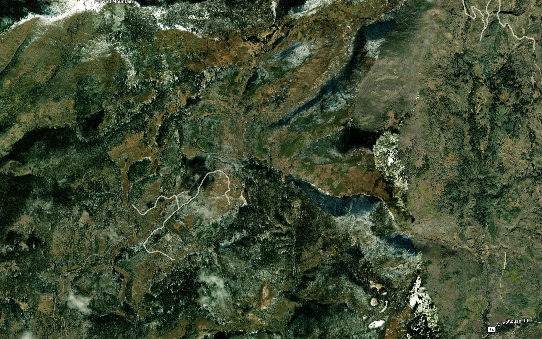 Satellite map of the Scott Run