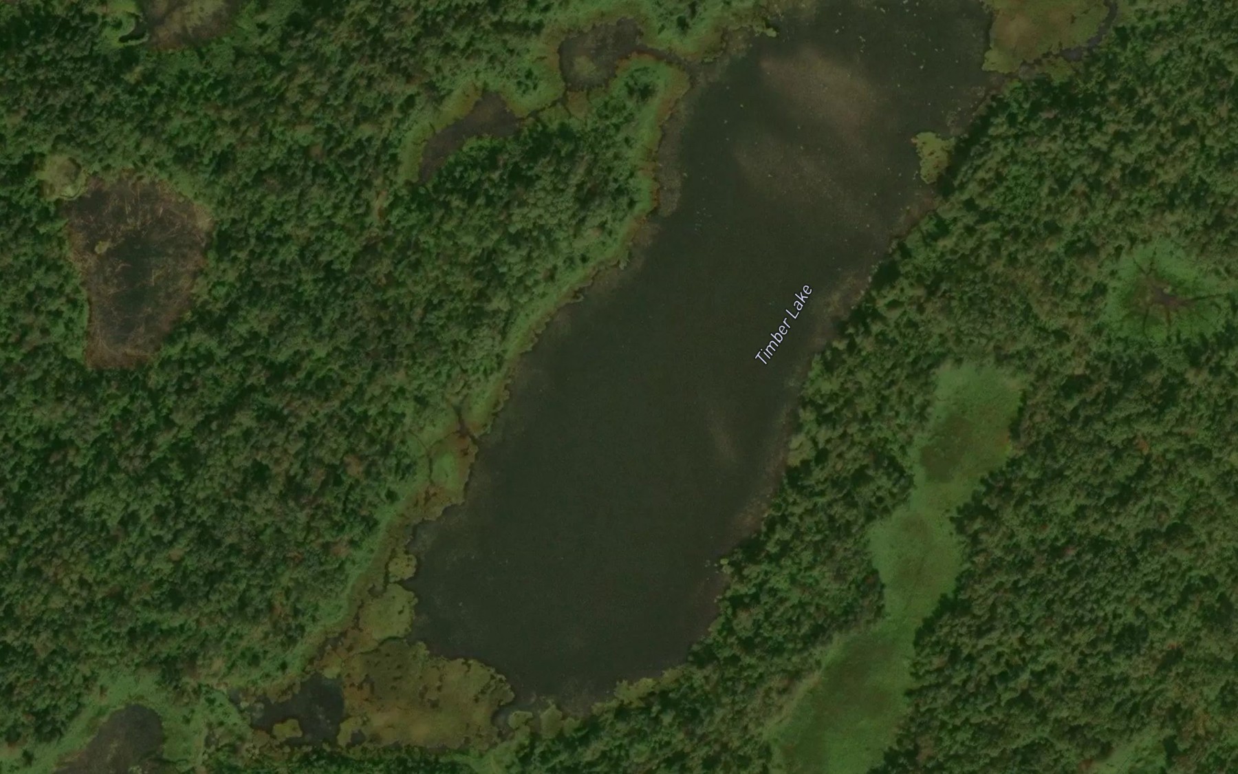 Satellite map of the Timber Lake