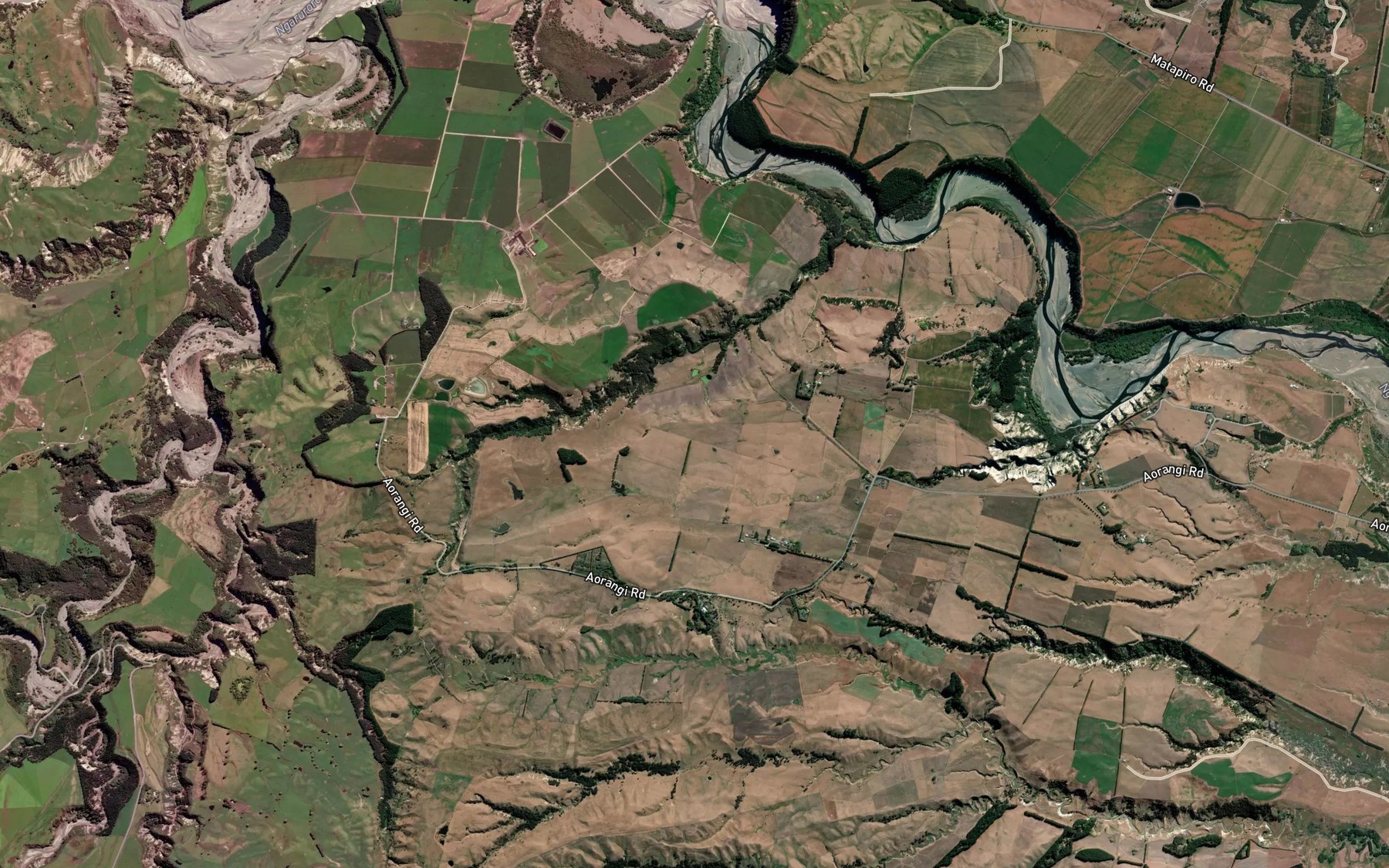 Satellite map of the Caron Stream