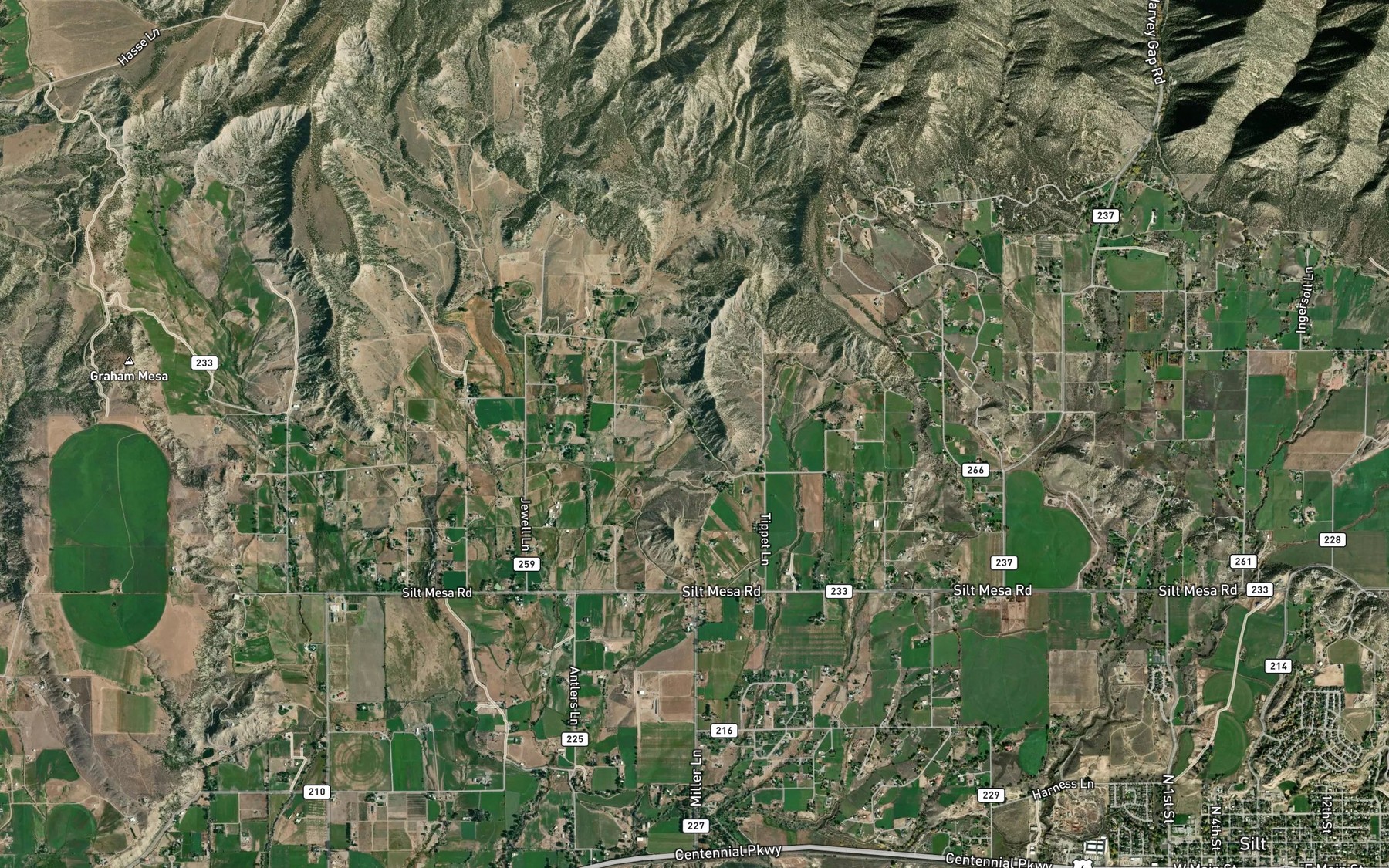 Satellite map of the Farmers Irrigation Company Ditch