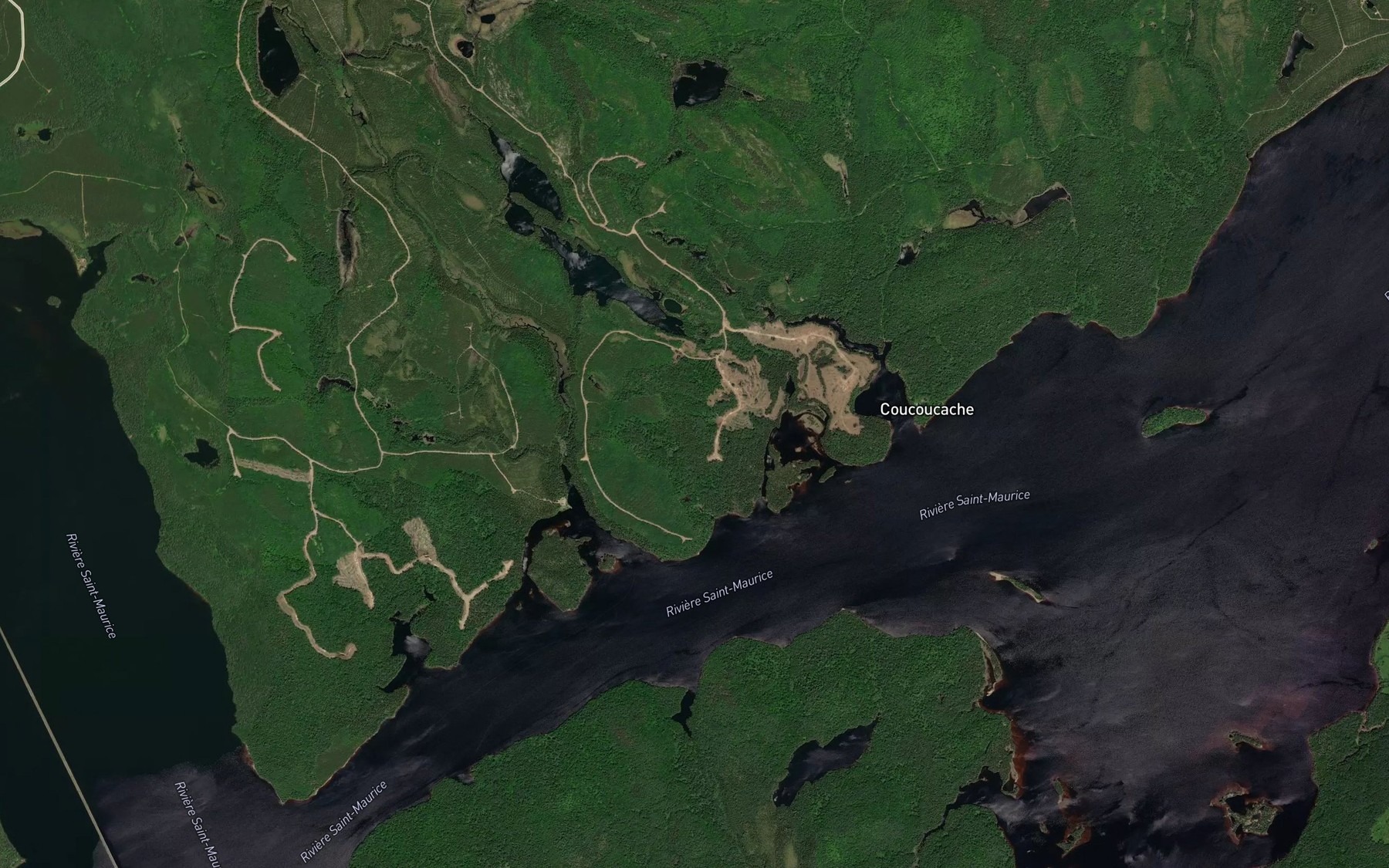 Satellite map of the Reservoir Blanc