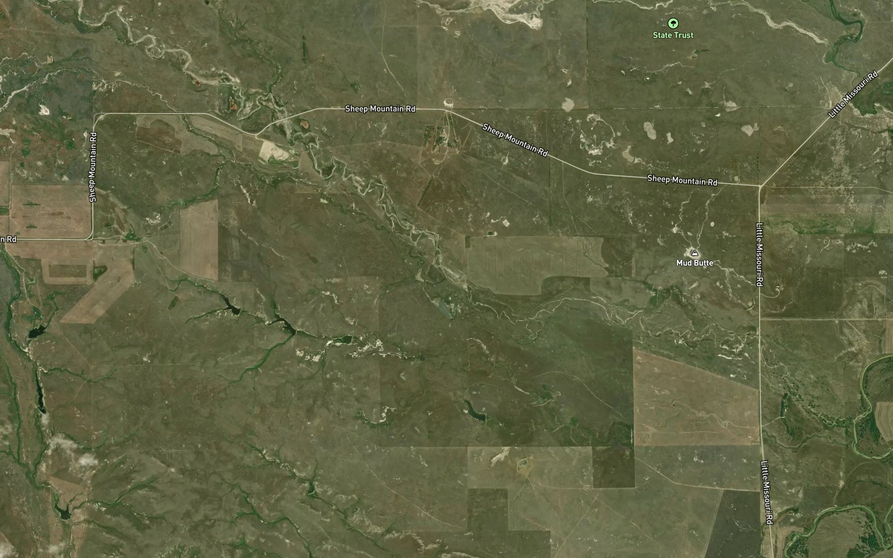 Satellite map of the Bull Creek