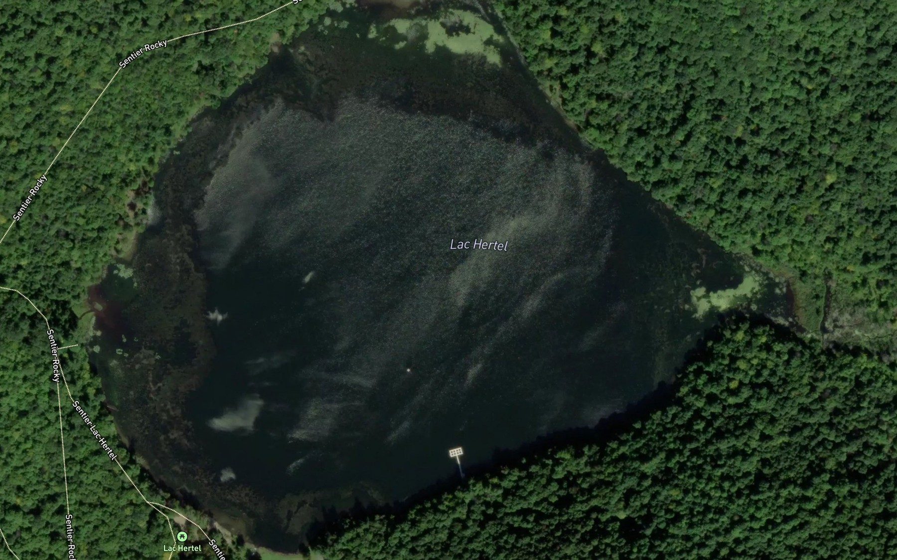 Satellite map of the Lac Hertel
