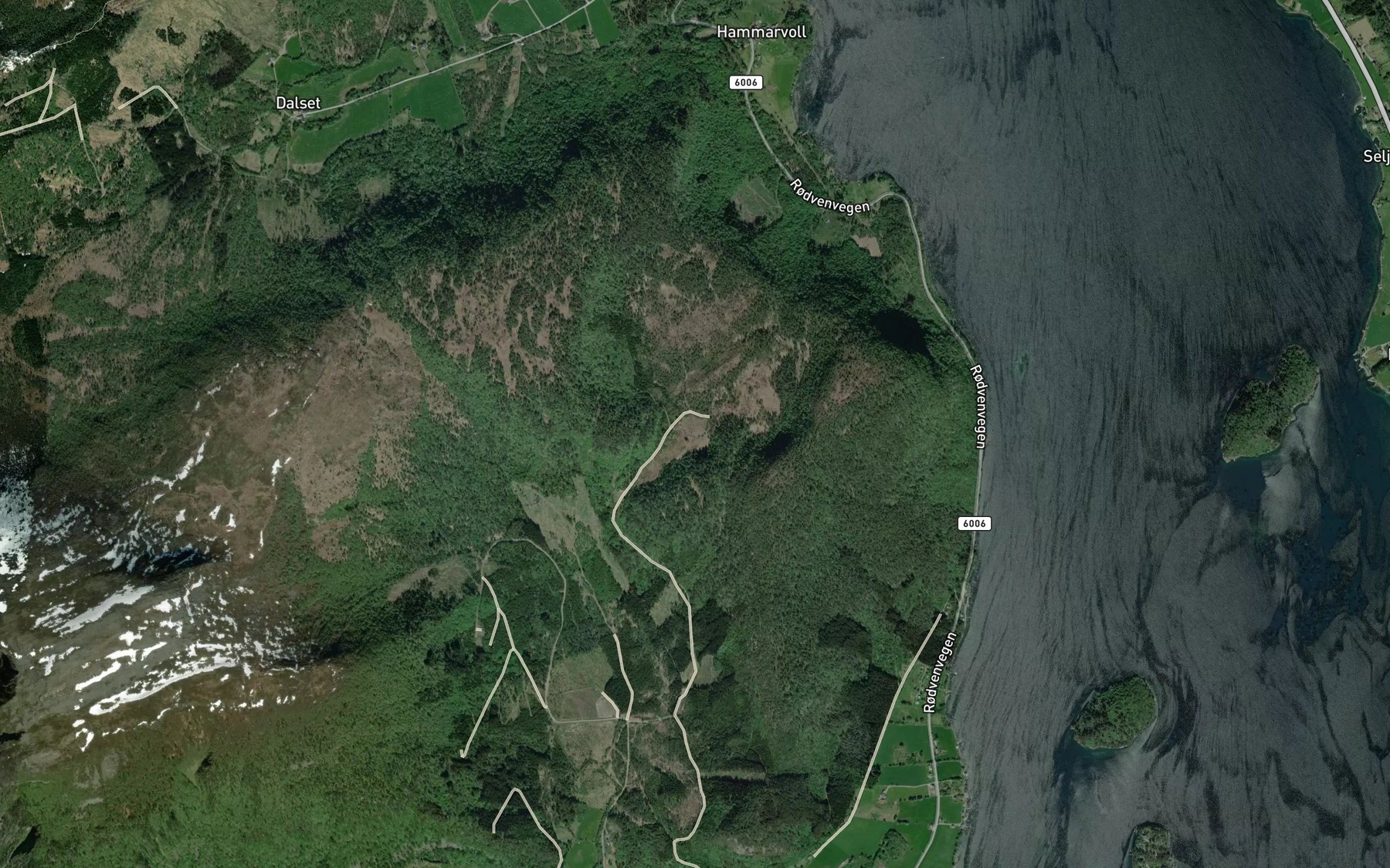 Satellite map of the Fantetjonna