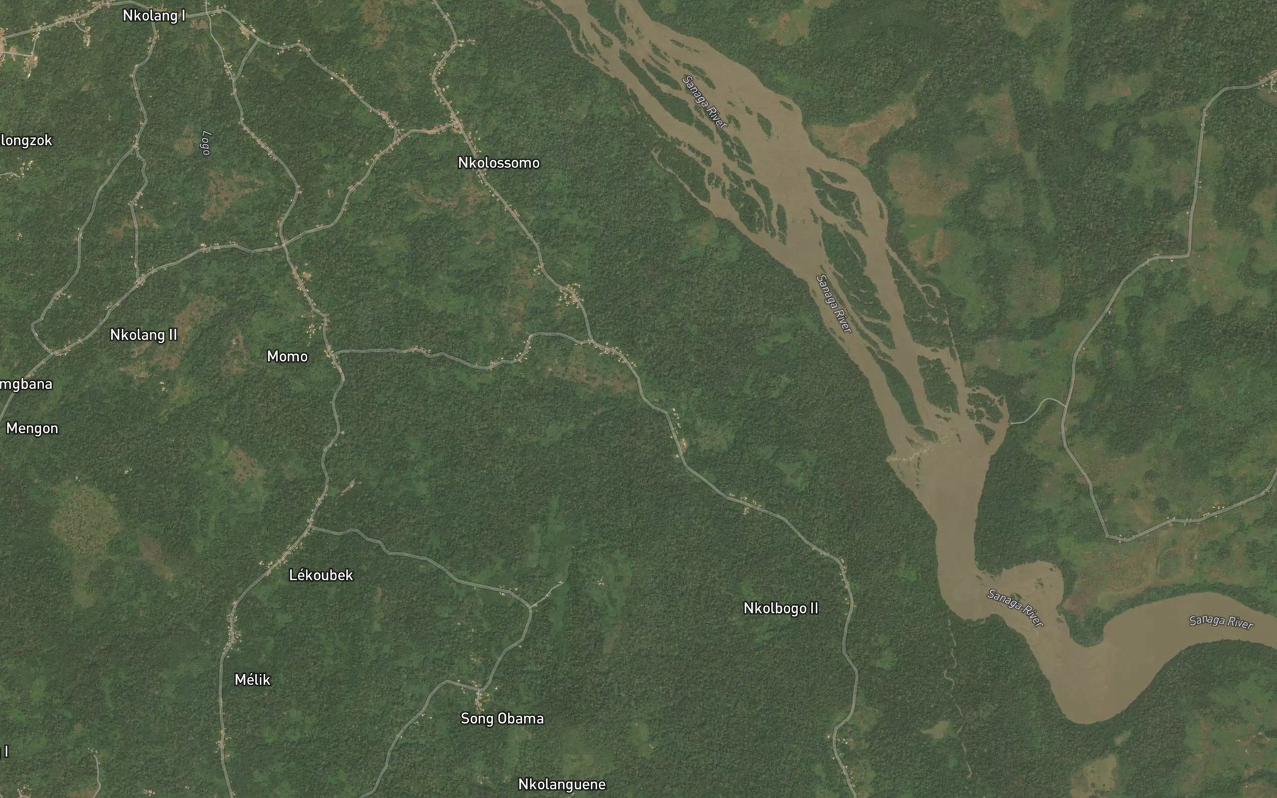 Satellite map of the Minjene
