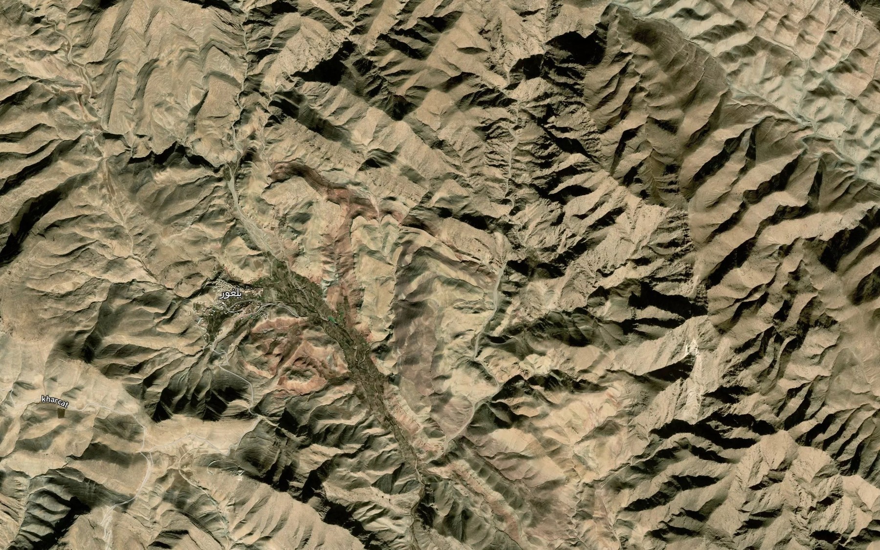 Satellite map of the `Eshqabad