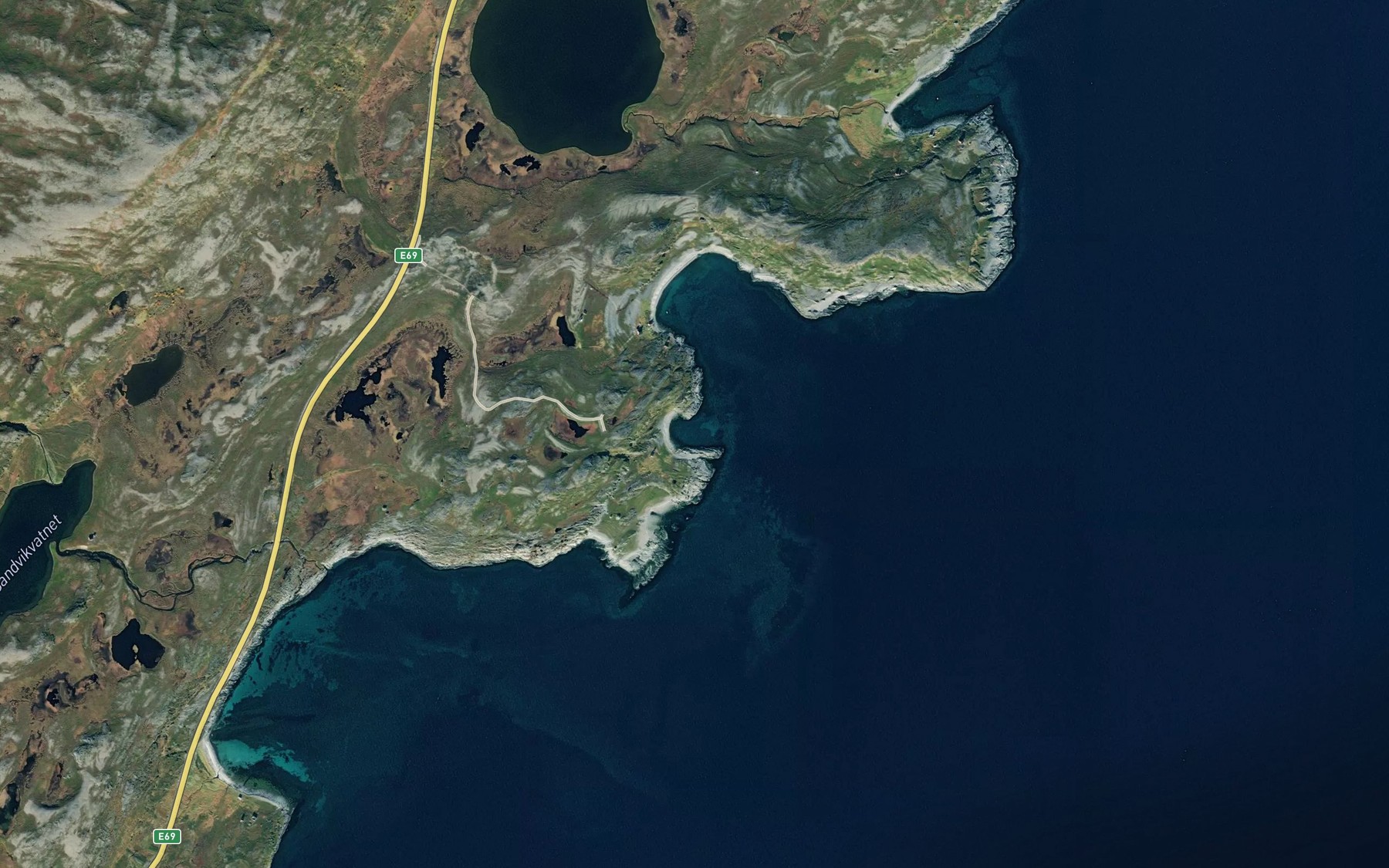 Satellite map of the Husvika