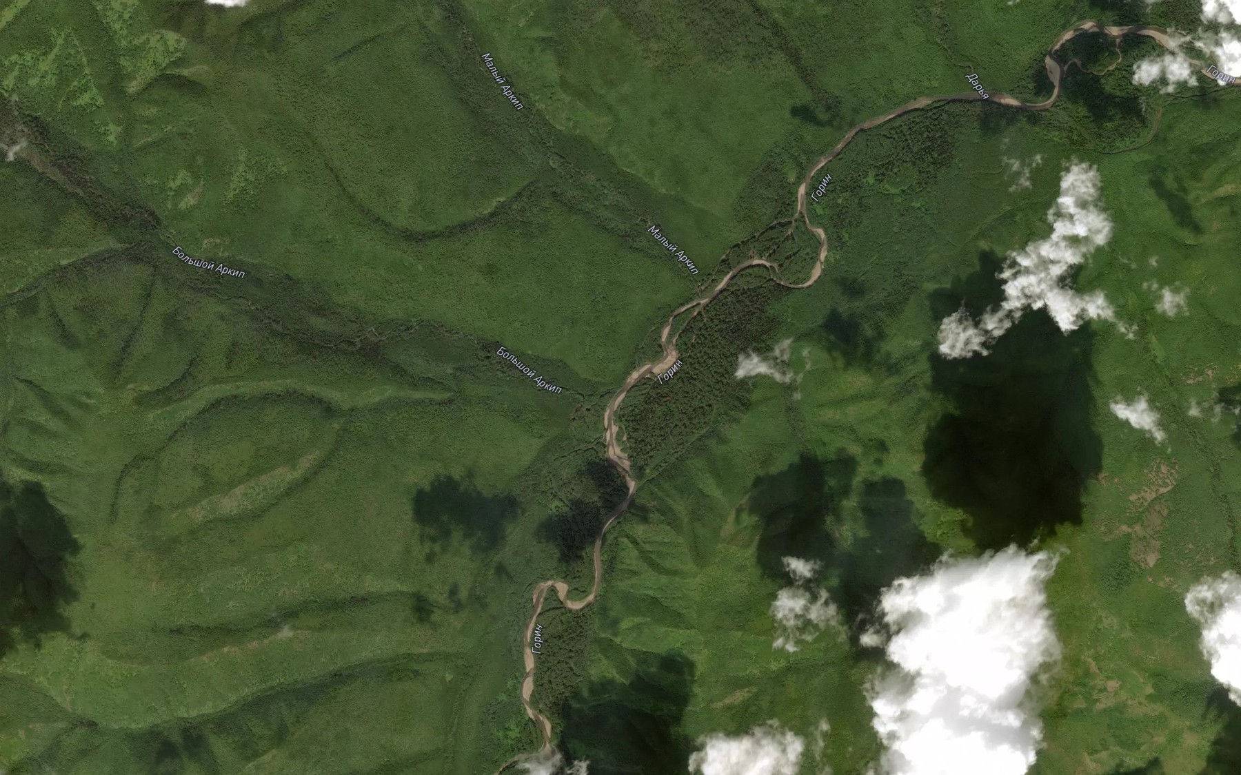 Satellite map of the Bol'shoy Arkip