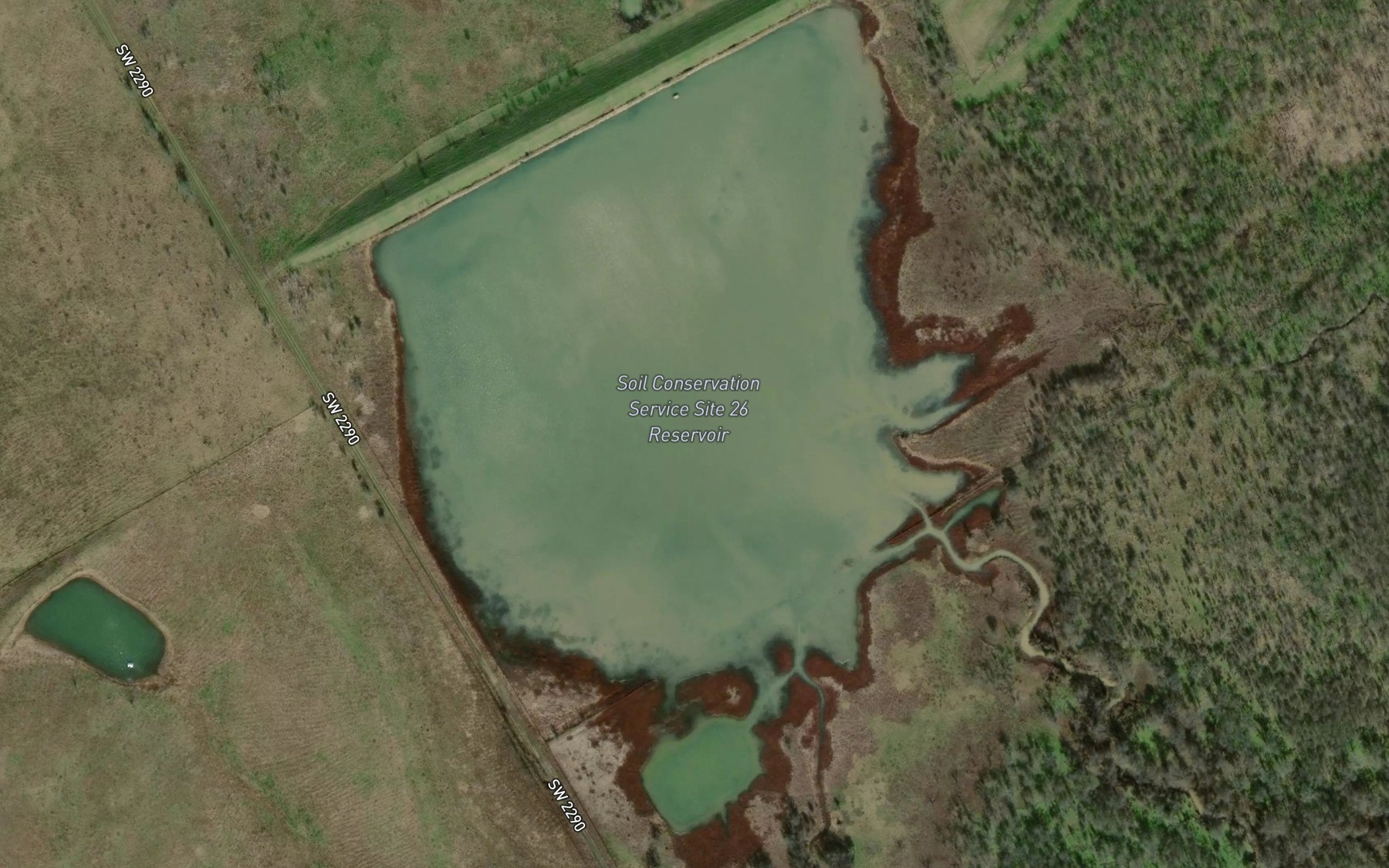 Satellite map of the Soil Conservation Service Site 26 Reservoir