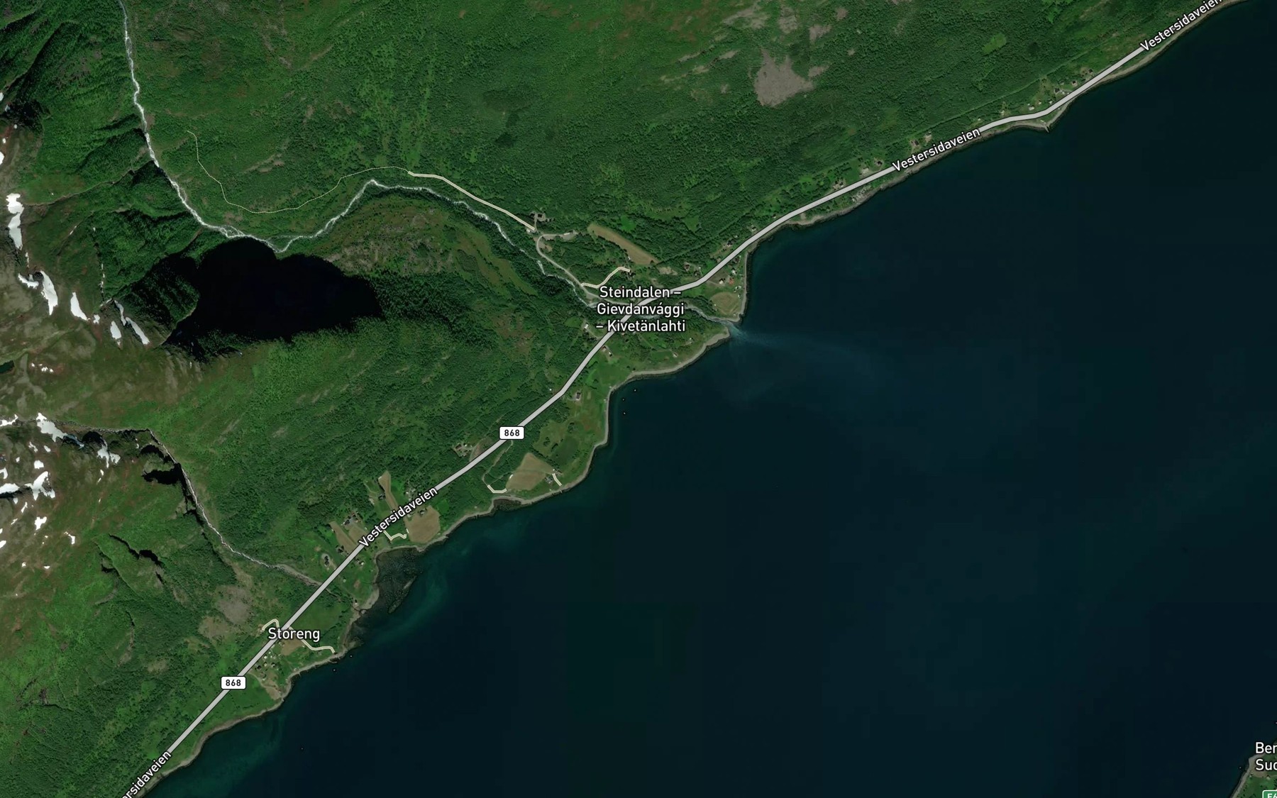 Satellite map of the Storengbukta