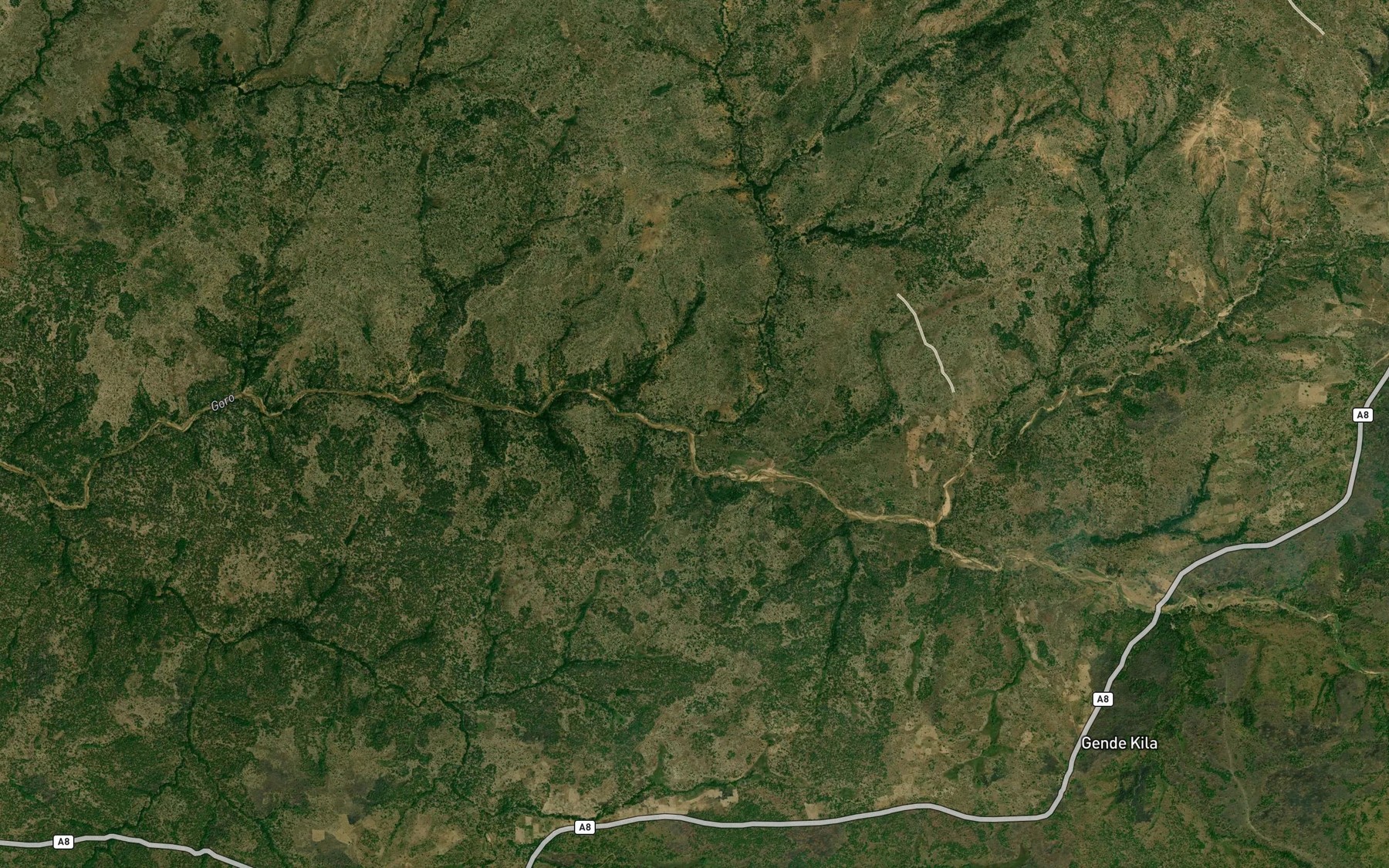 Satellite map of the River Topare