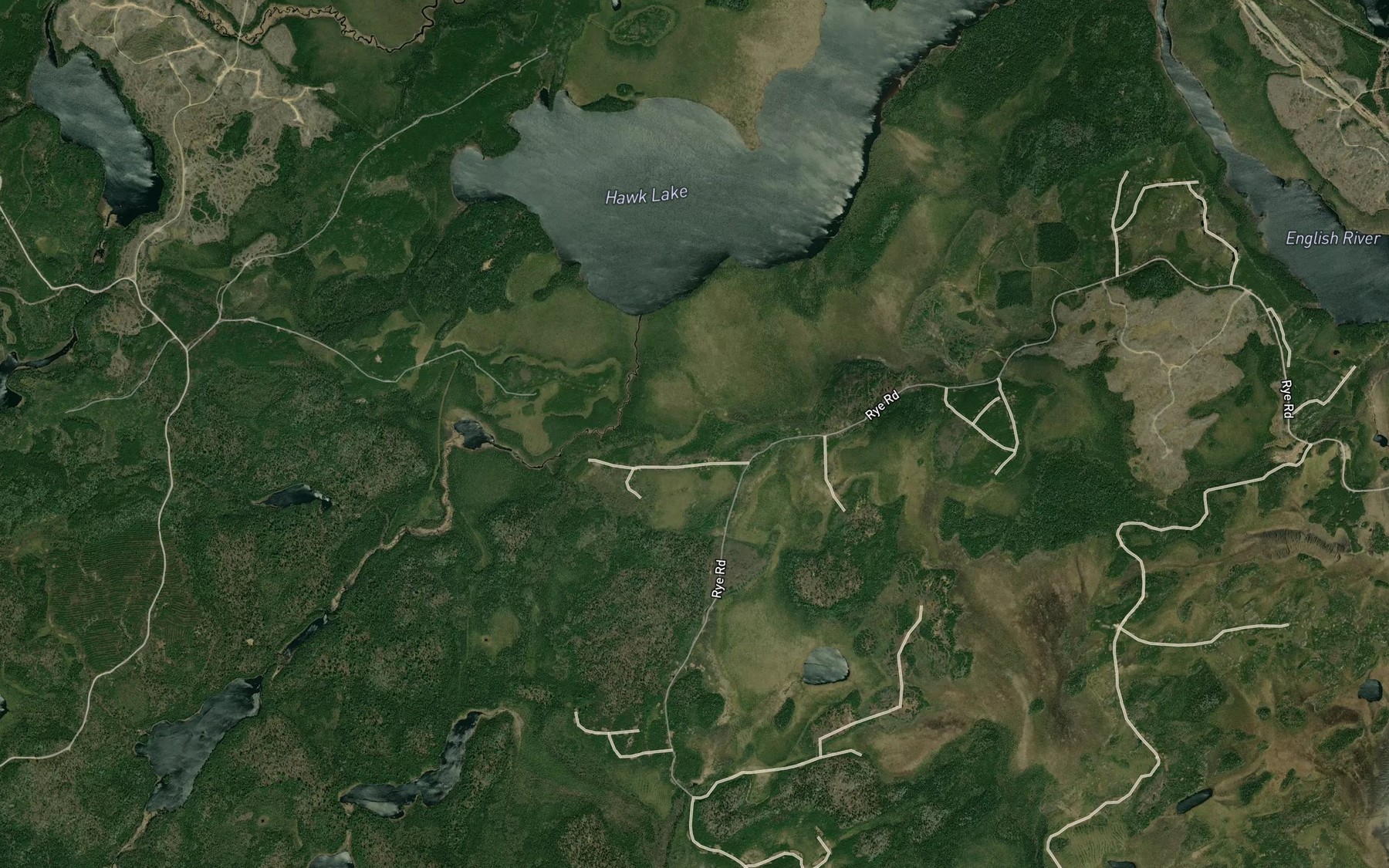 Satellite map of the Squirrel Creek