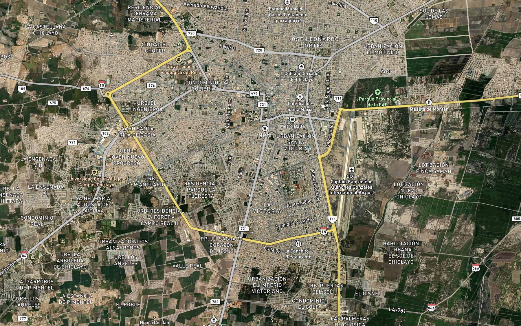 Satellite map of the Acequia Yortuque