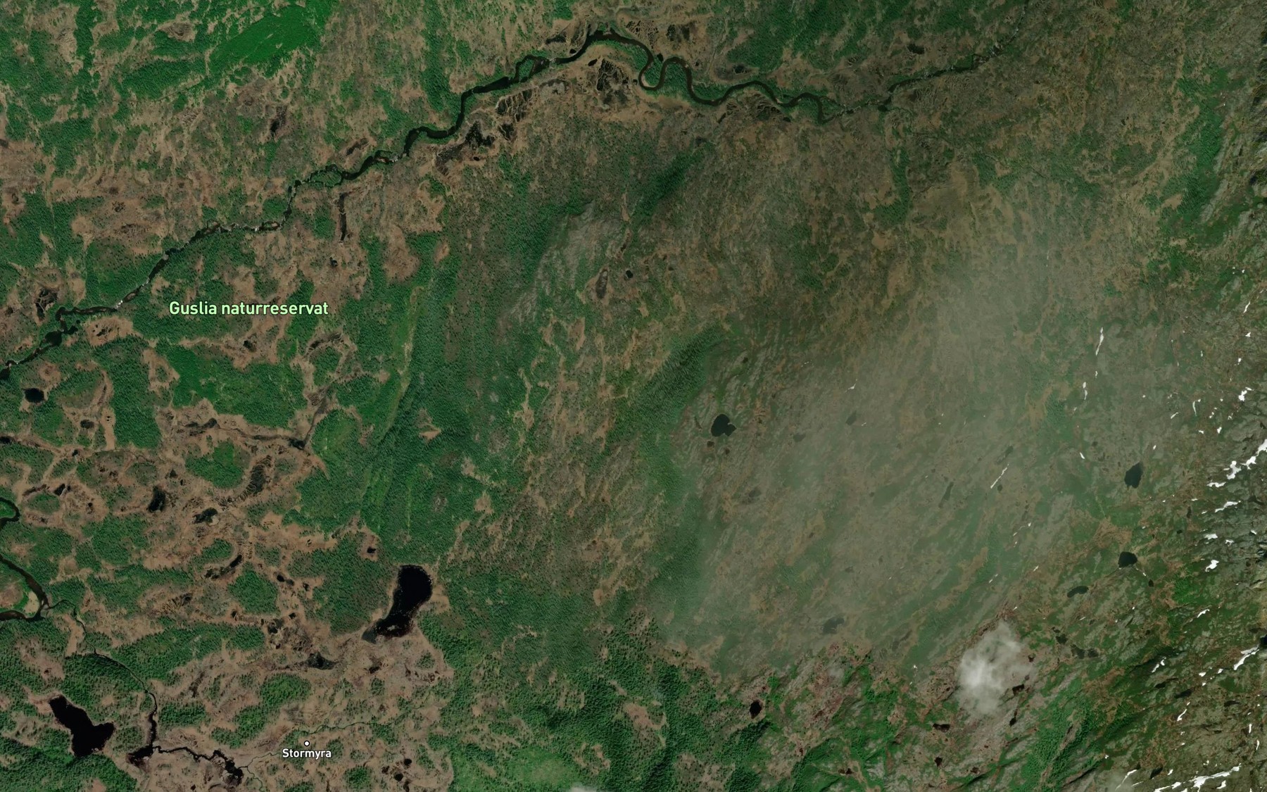 Satellite map of the Rognstjonnbekken