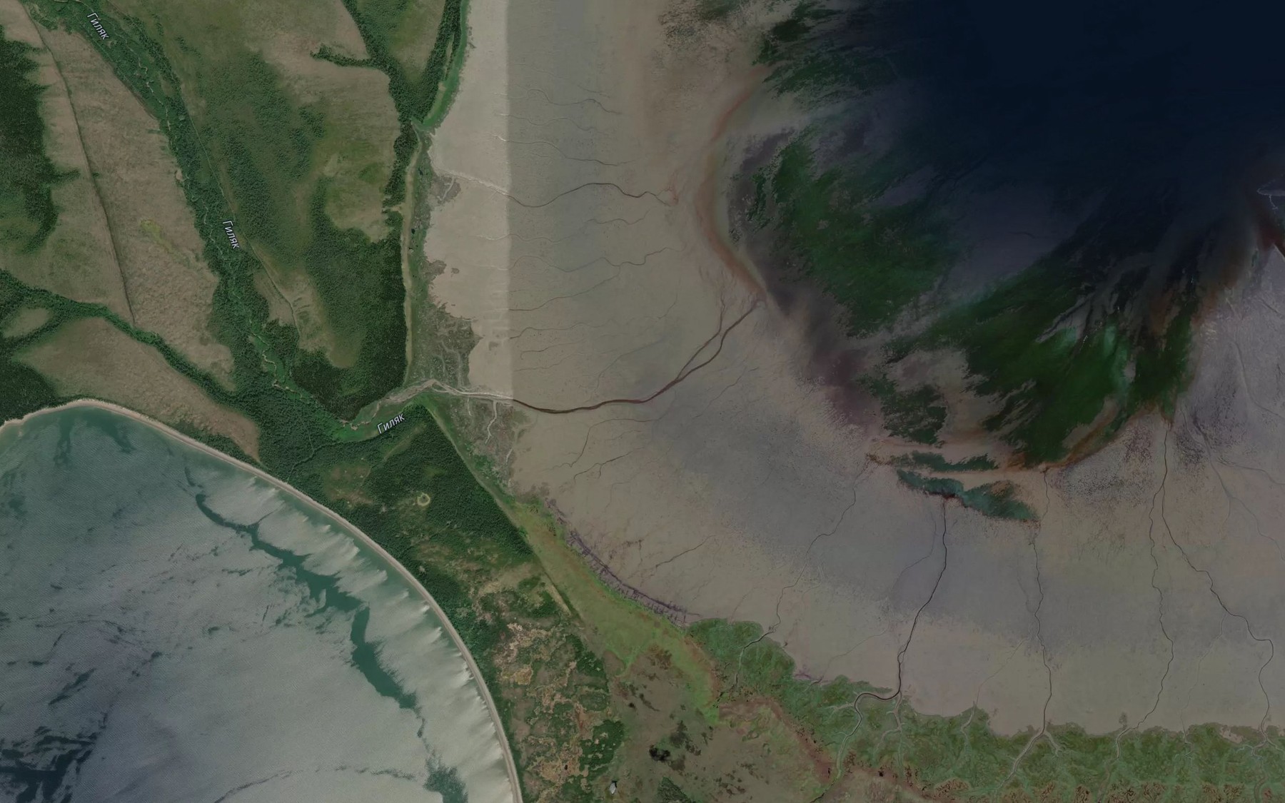 Satellite map of the Gilyak