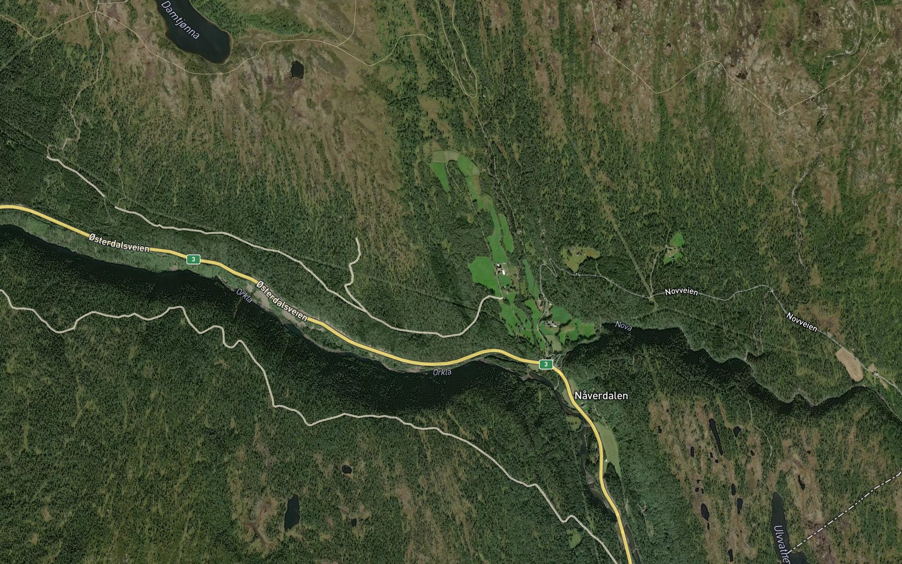 Satellite map of the Gammelbrubekken