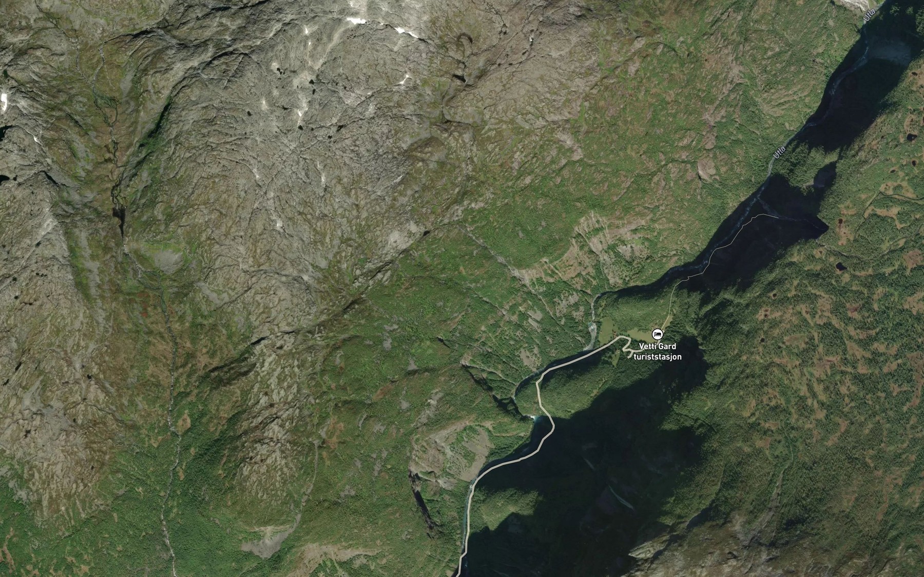 Satellite map of the Nybekken