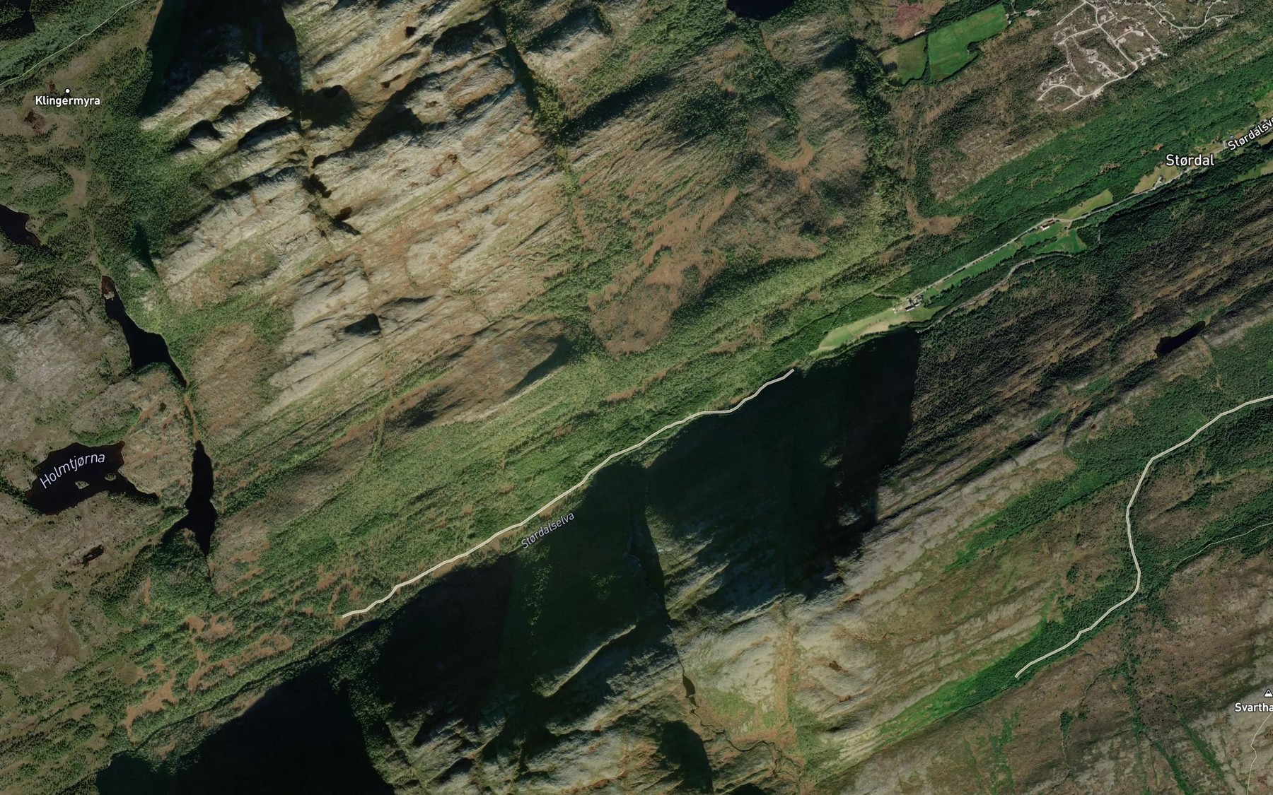 Satellite map of the Risdambekken
