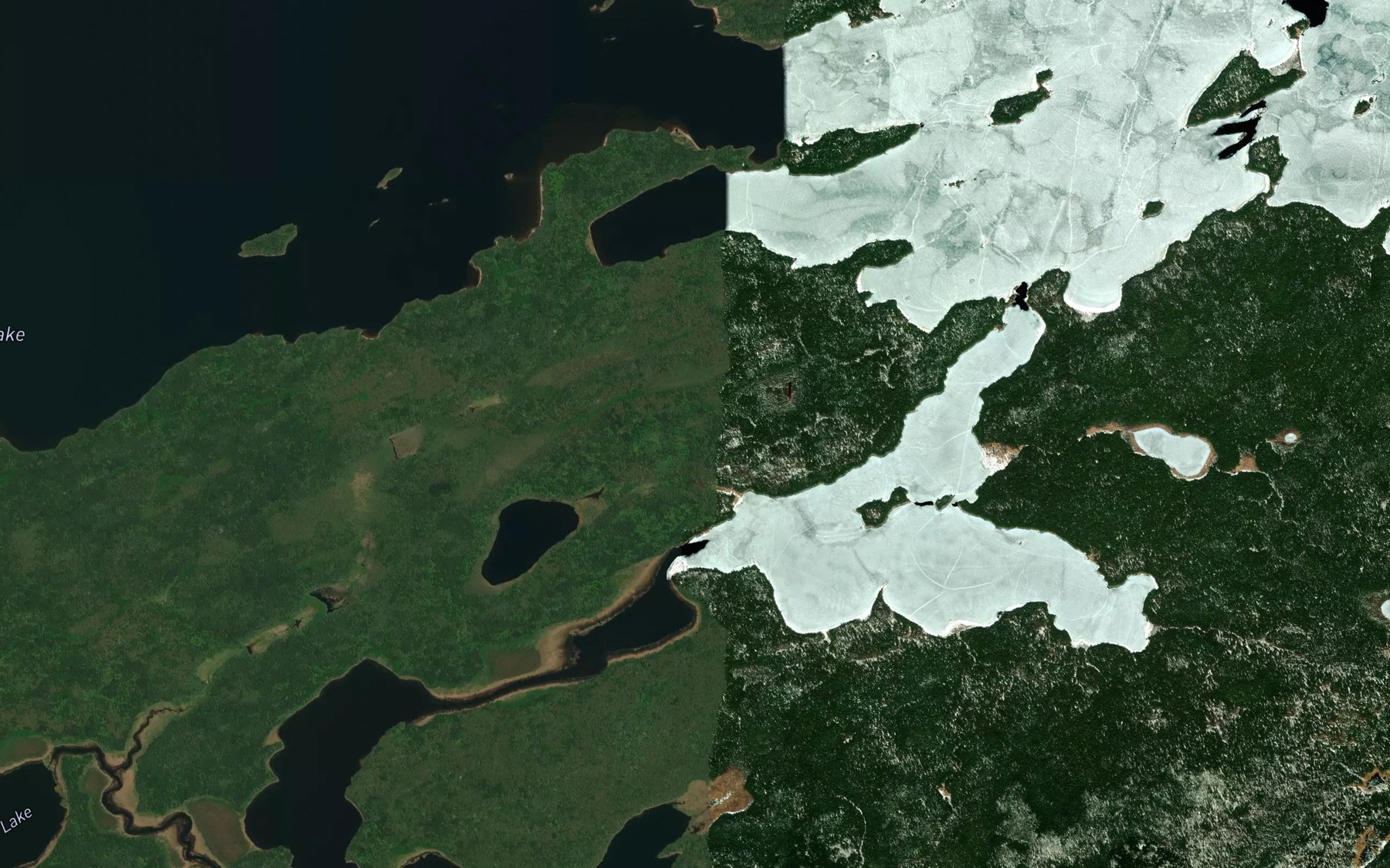 Satellite map of the Twinflower Creek