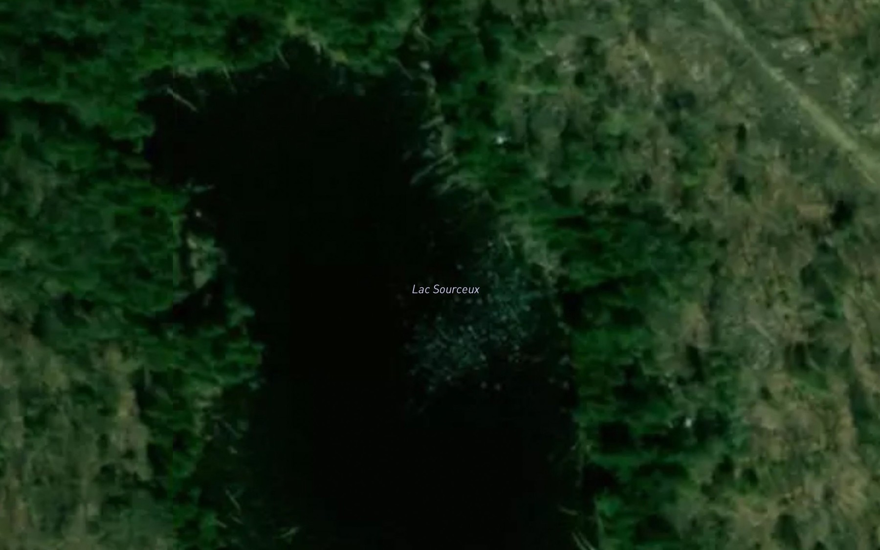 Satellite map of the Lac Sourceux