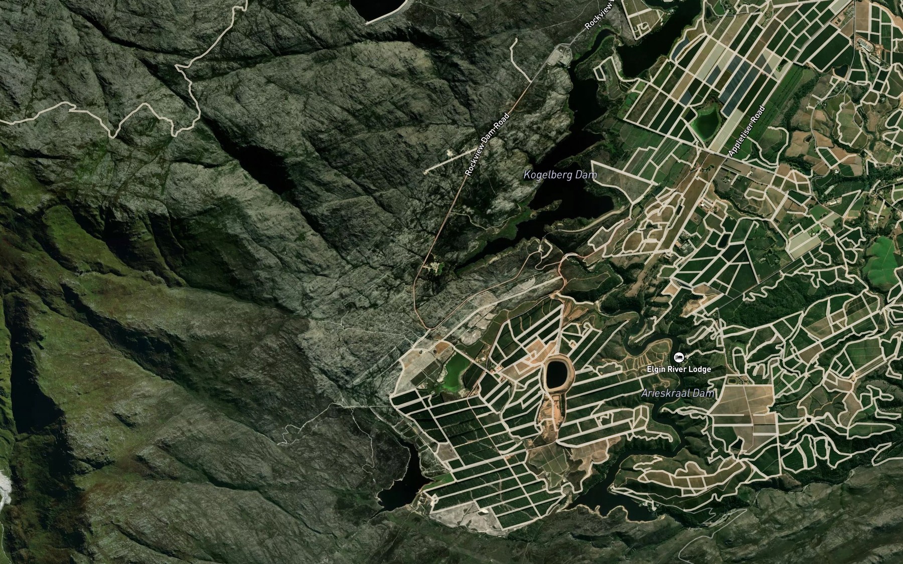 Satellite map of the Bergrivier