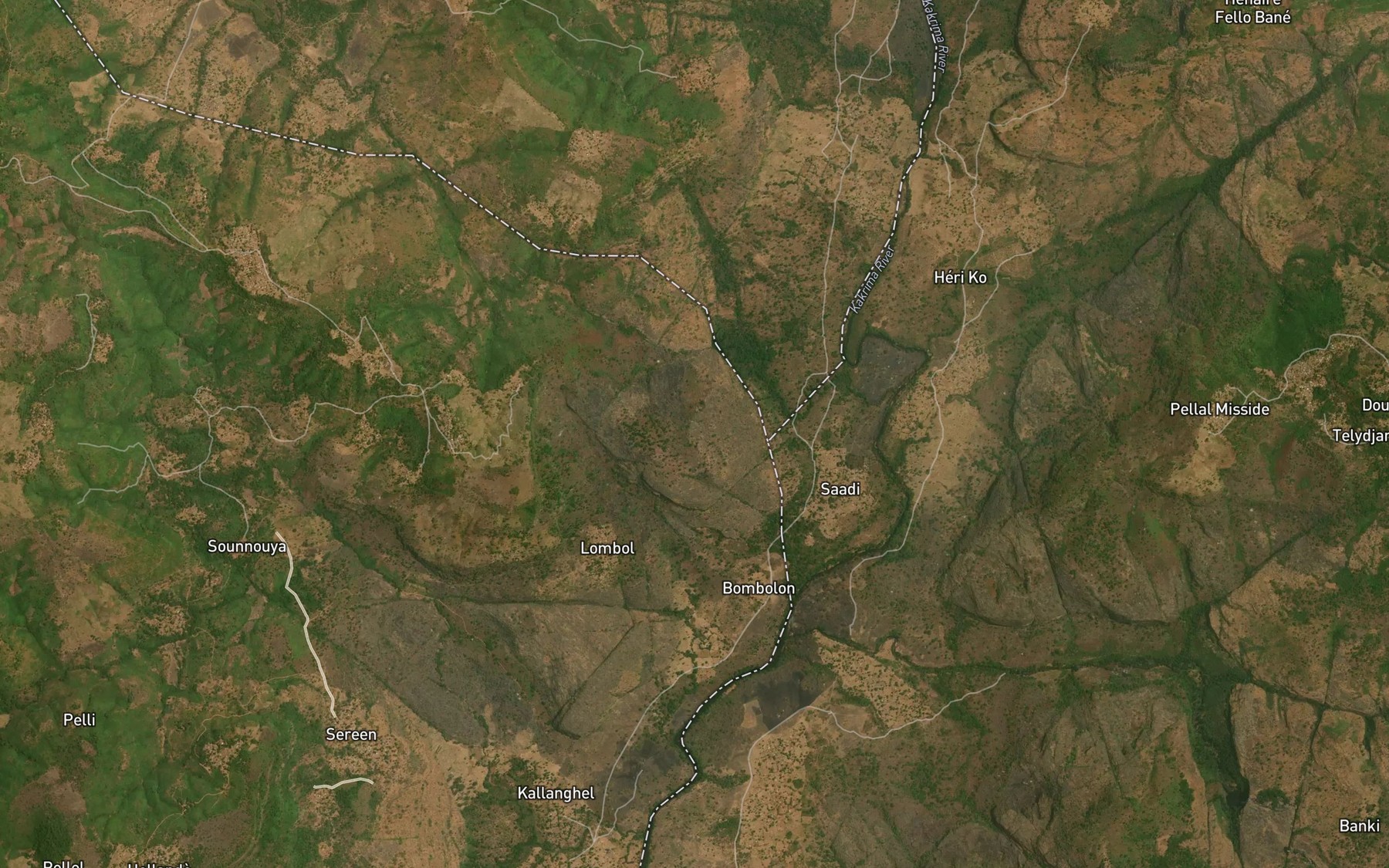 Satellite map of the Fetore