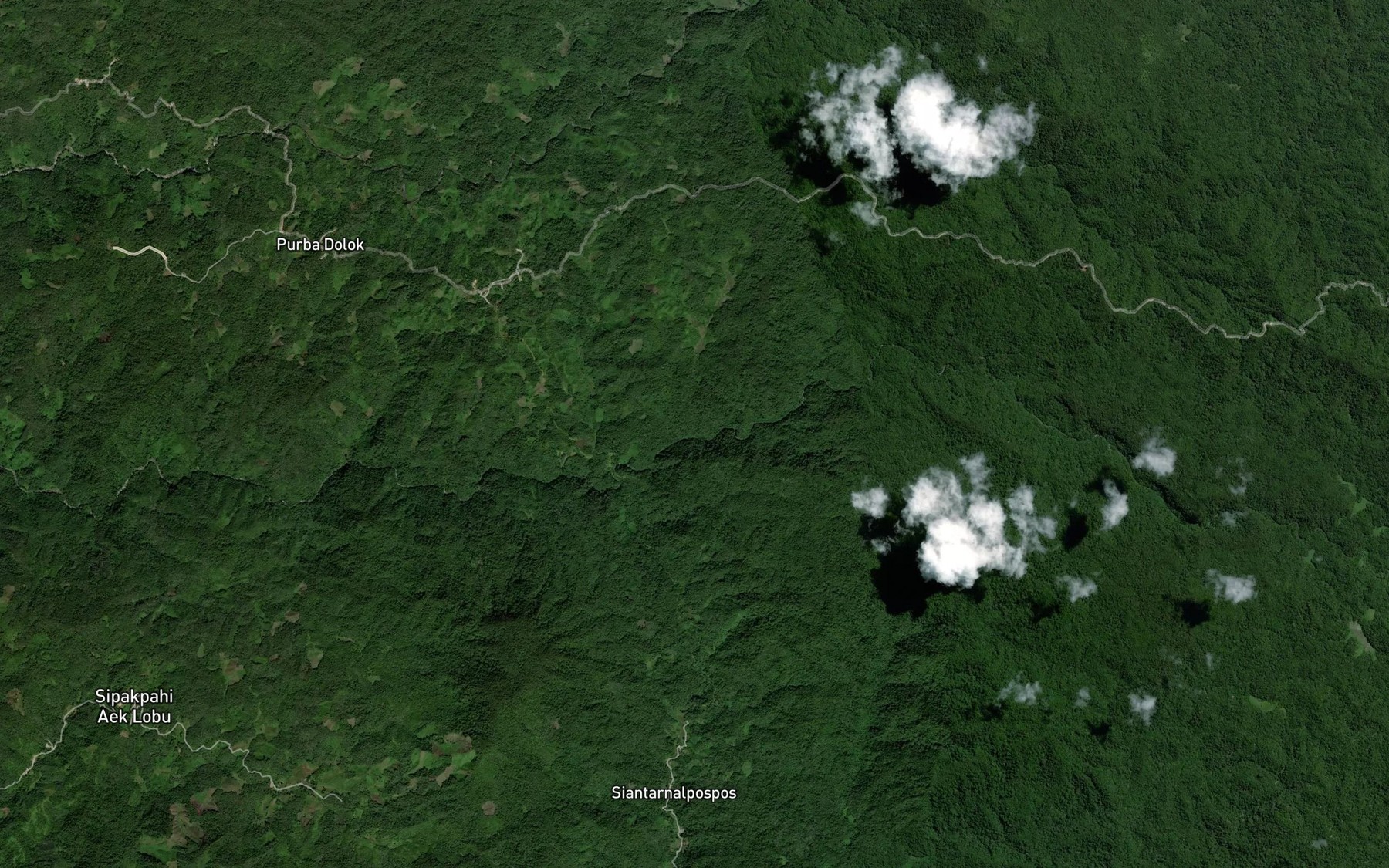 Satellite map of the Aek Meme Gurgur