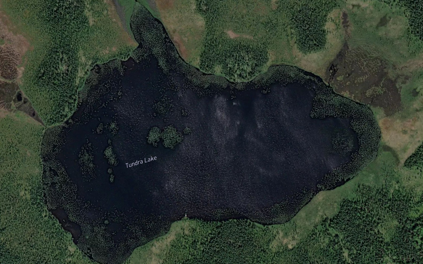 Satellite map of the Tundra Lake